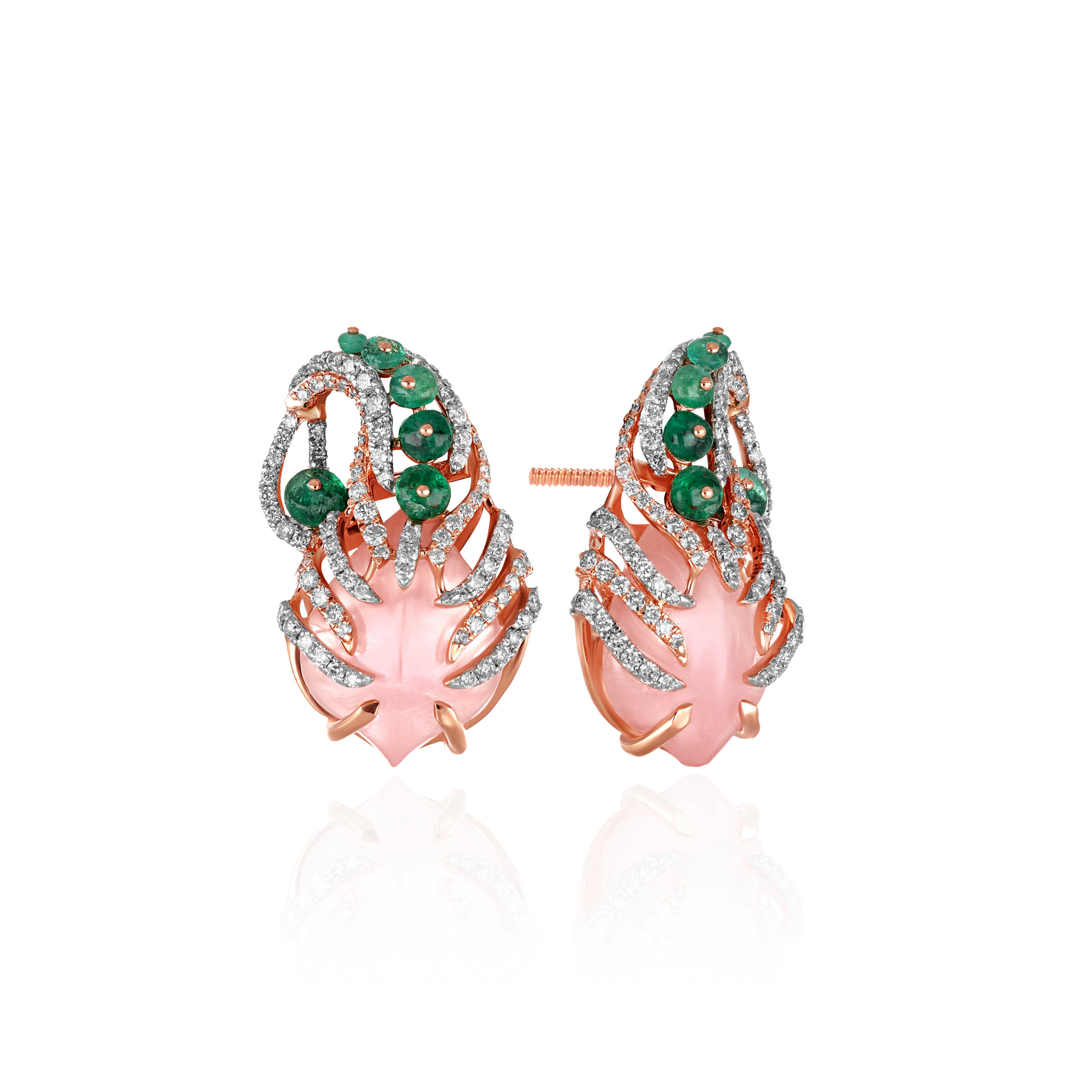 Sparkling Vine Diamond Earrings - Senco Gold and Diamonds
