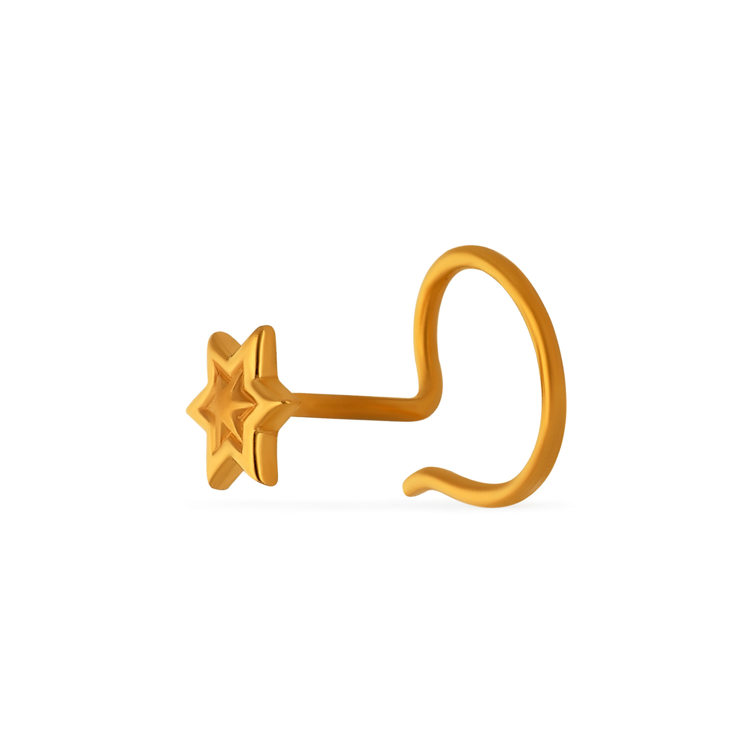 Starry Glint Gold Nose Pin - Senco Gold and Diamonds