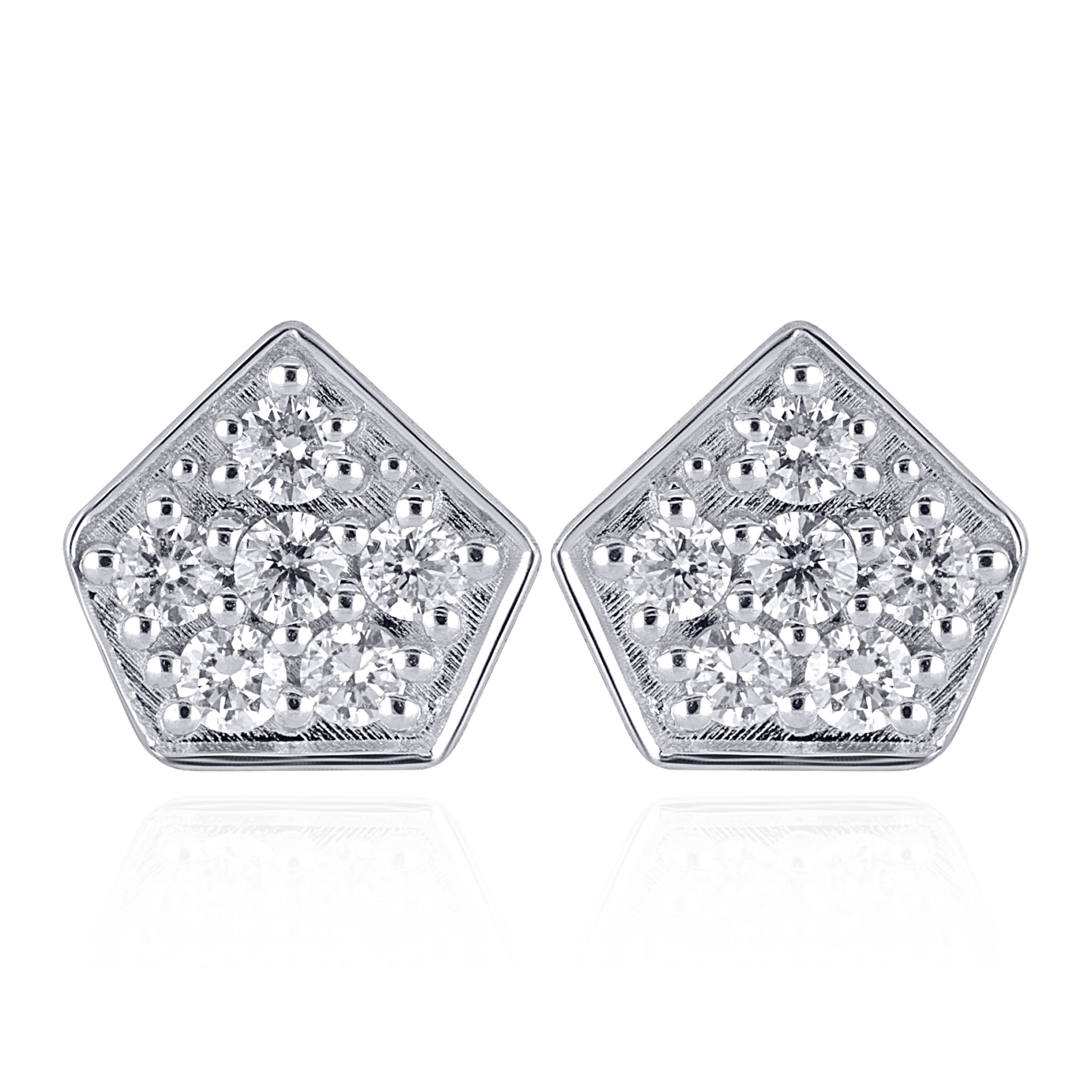 Eterna Polygon Diamond Studs - Senco Gold and Diamonds