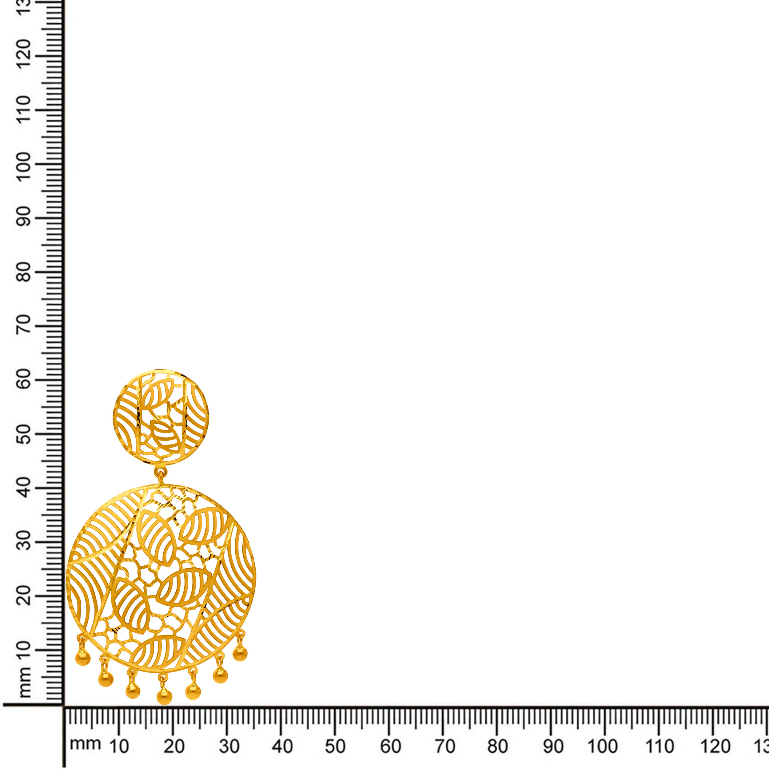 22K Yellow Gold Danglers Earrings-GP-SAD0004941 - Senco Gold and Diamonds