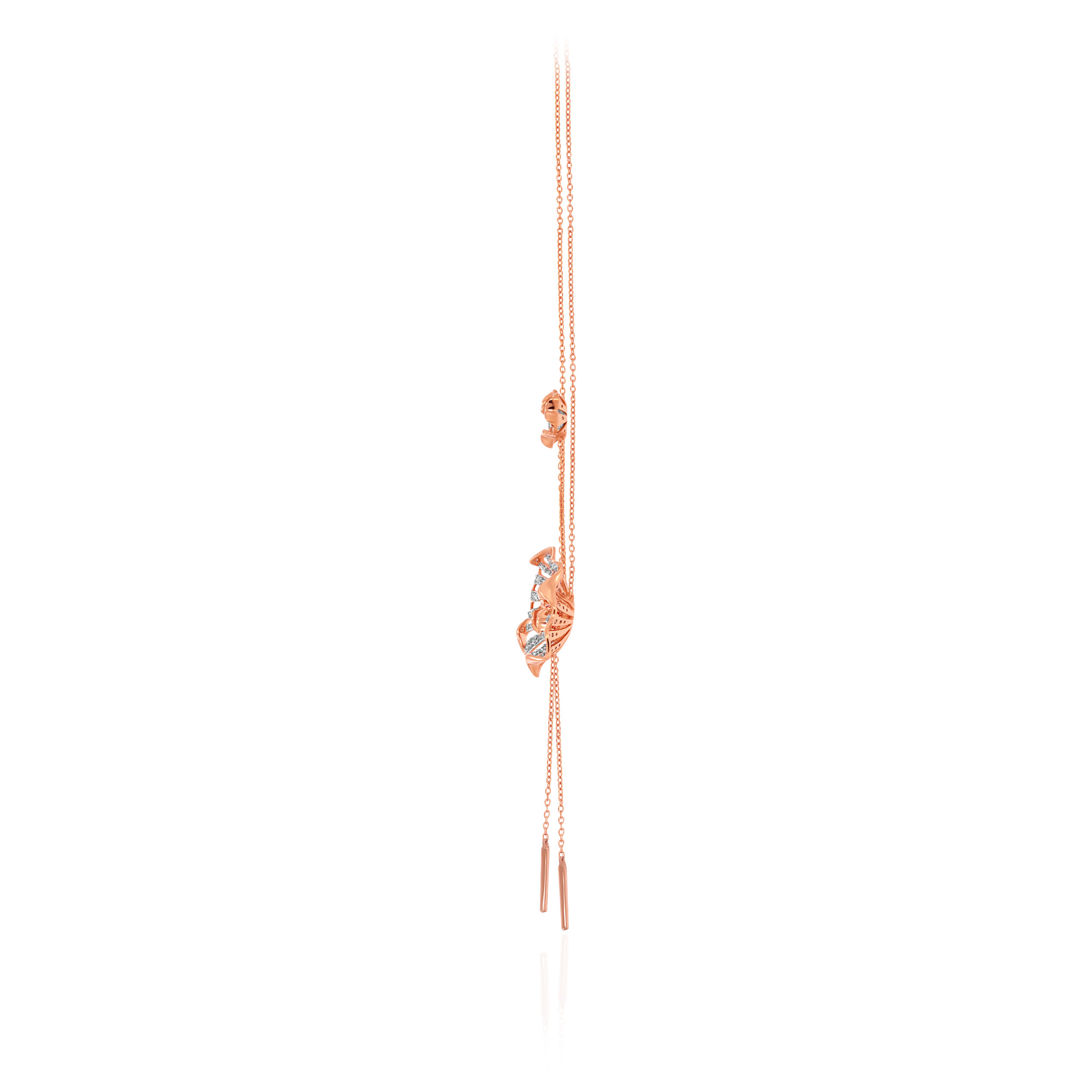 Lariat Bloom Diamond Chain Pendant - Senco Gold and Diamonds