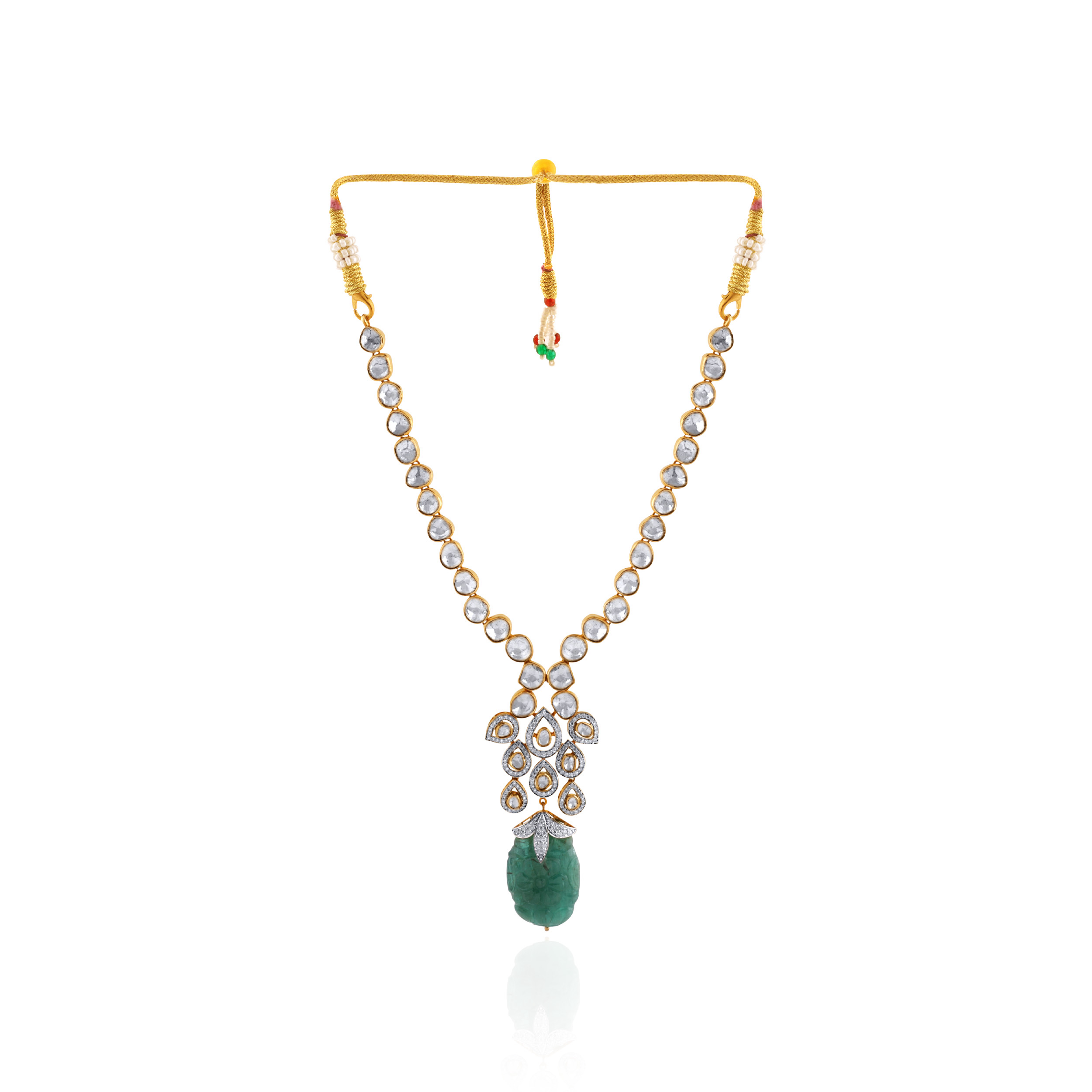 Ivorine Polki Grandeur Diamond Necklace - Senco Gold and Diamonds
