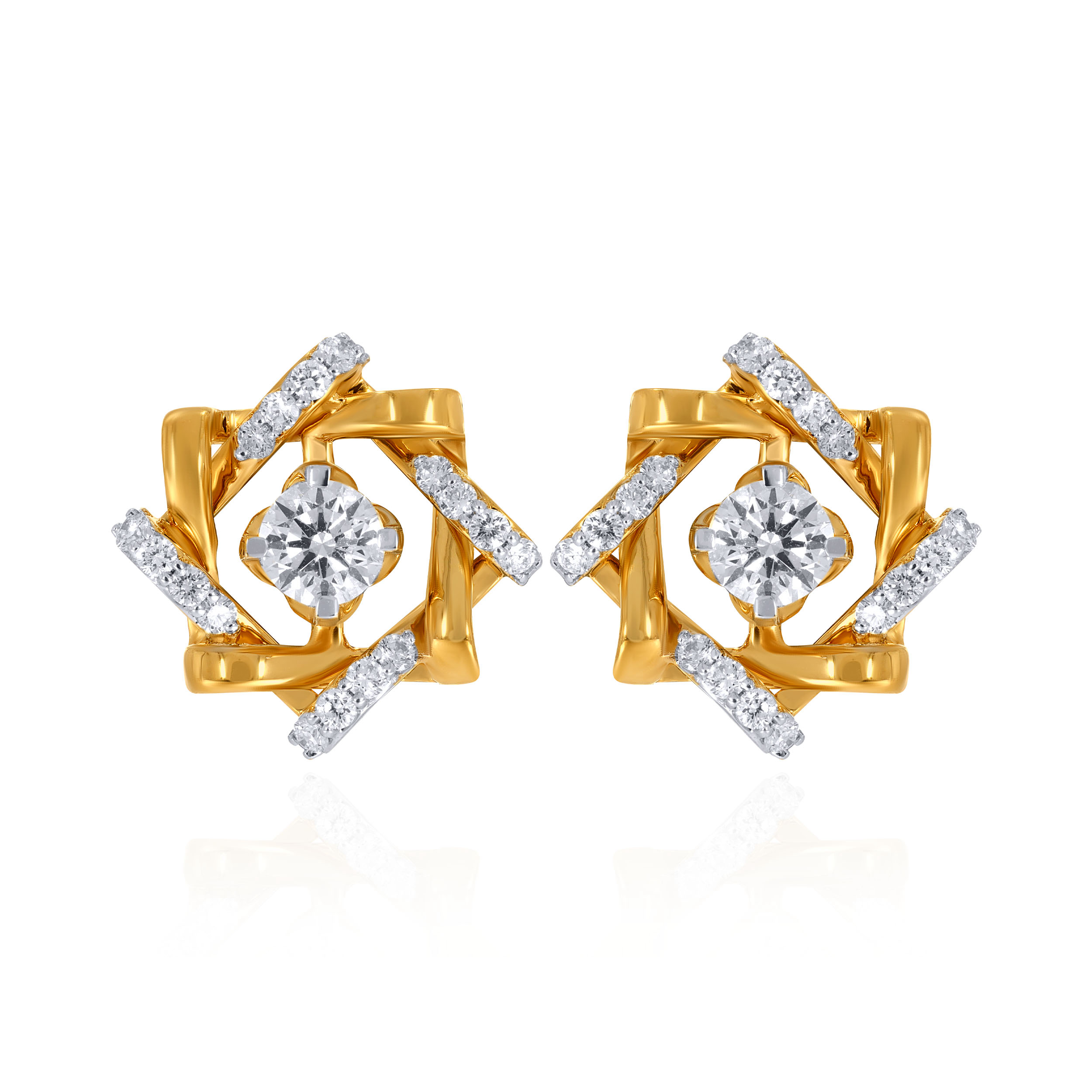 Twist Mirage Diamond Studs - Senco Gold and Diamonds