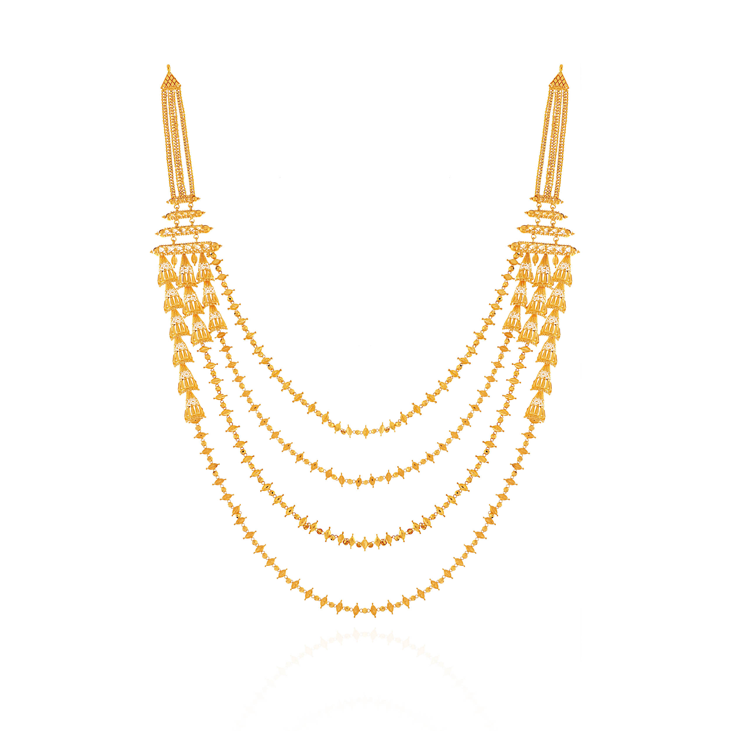 Heritage Royale Tiered Gold Necklace - Senco Gold and Diamonds