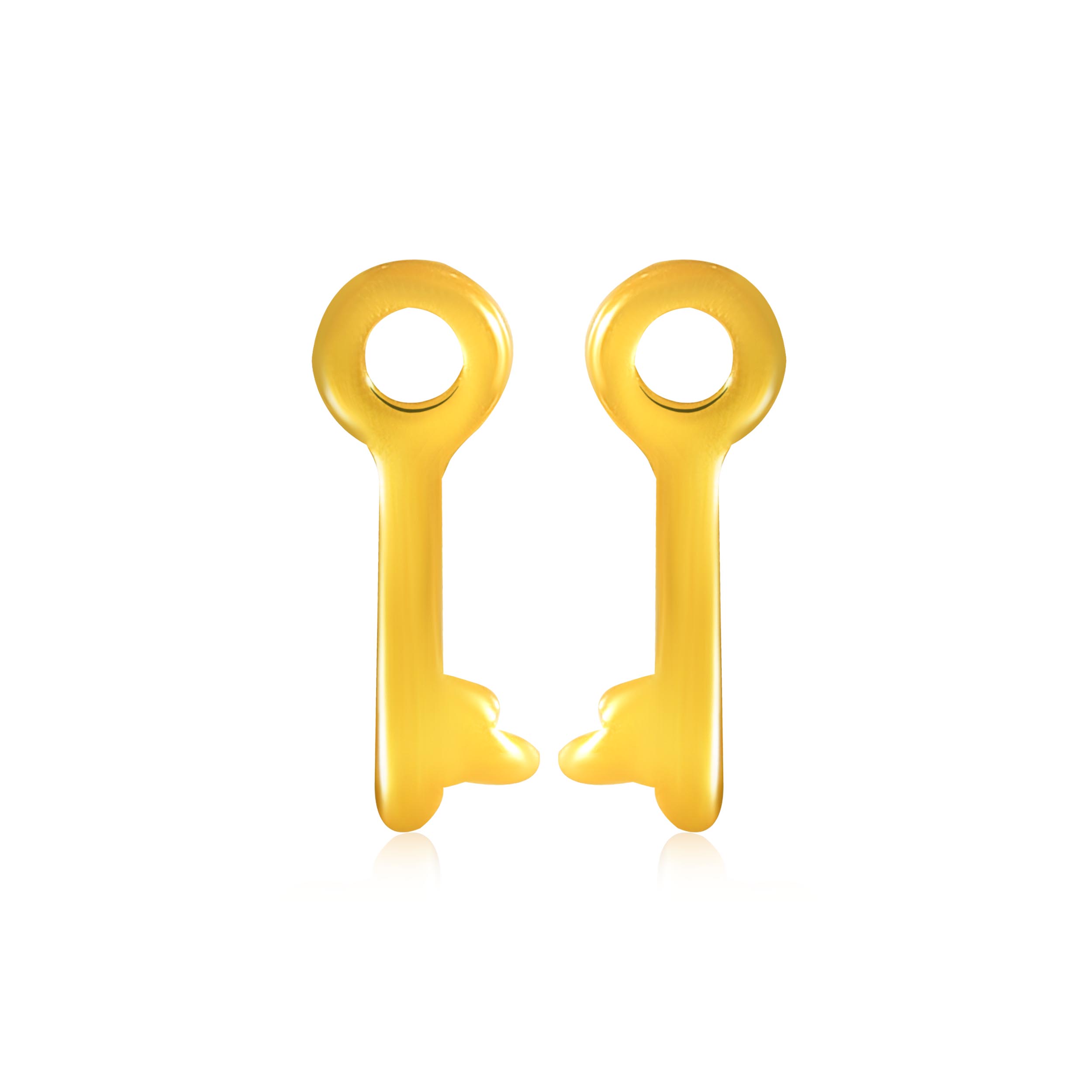 Key to Innocence Gold Studs - Senco Gold and Diamonds