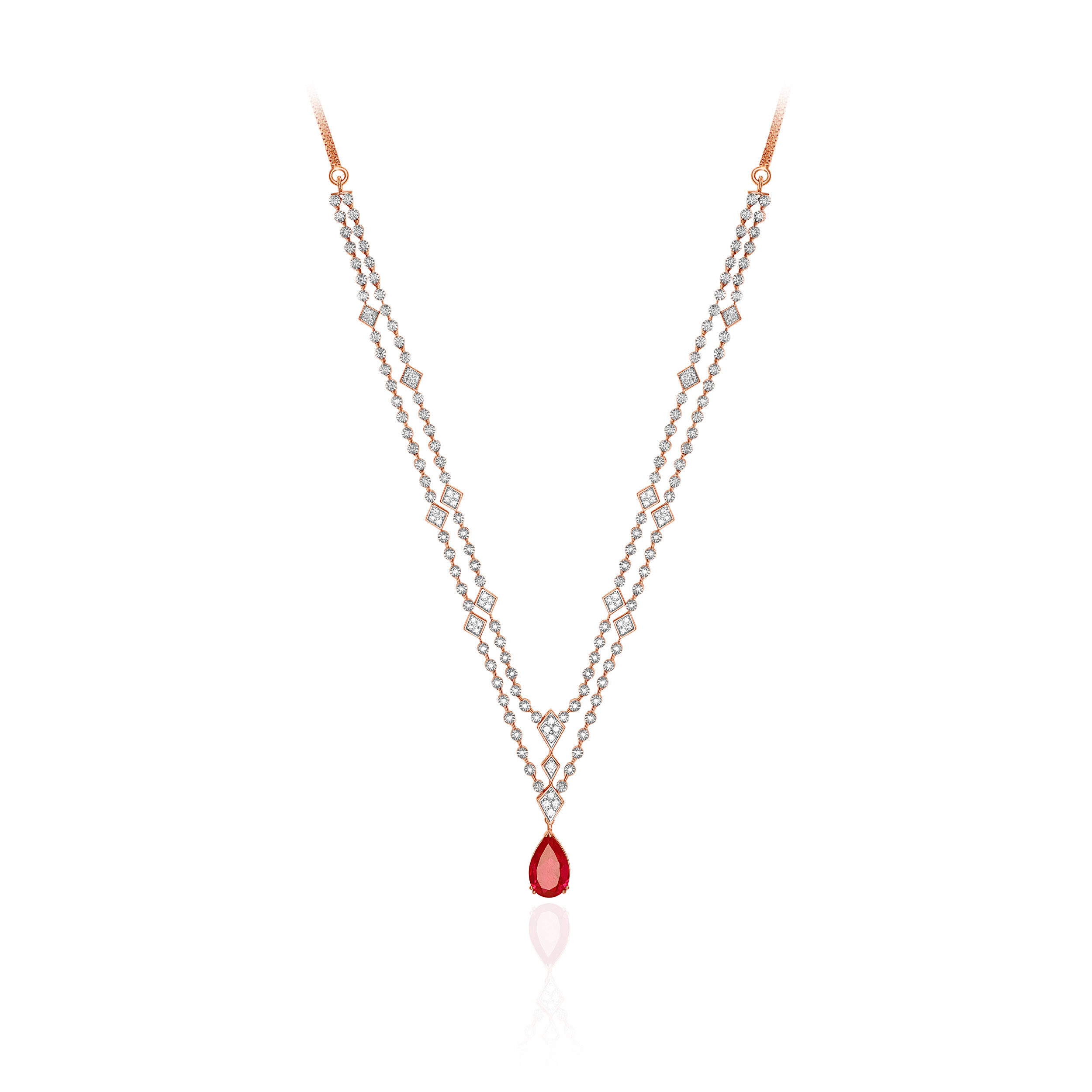 Scarlet Elegance Diamond Gold Necklace - Senco Gold and Diamonds