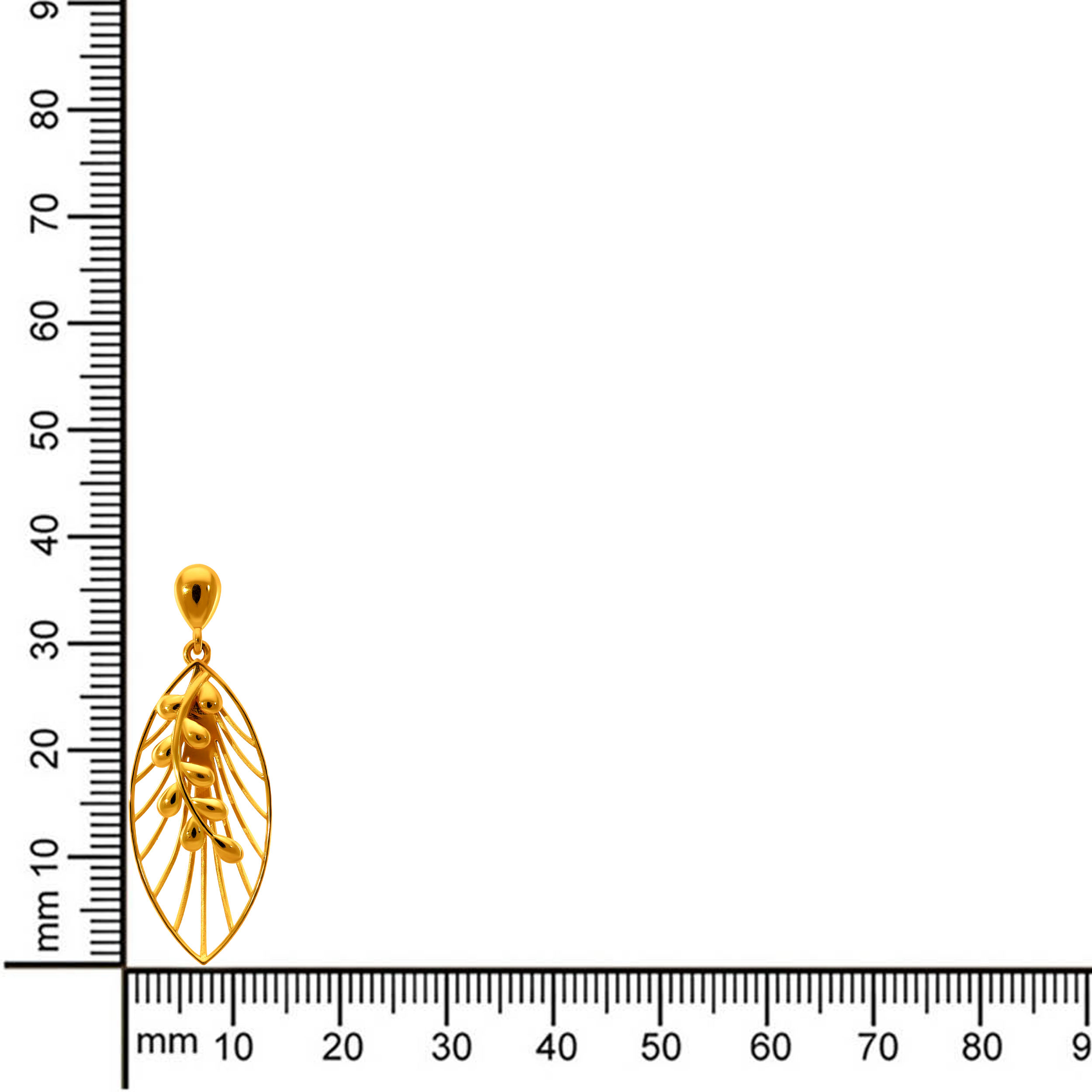 Elegant Leaf Gold Pendant - Senco Gold and Diamonds