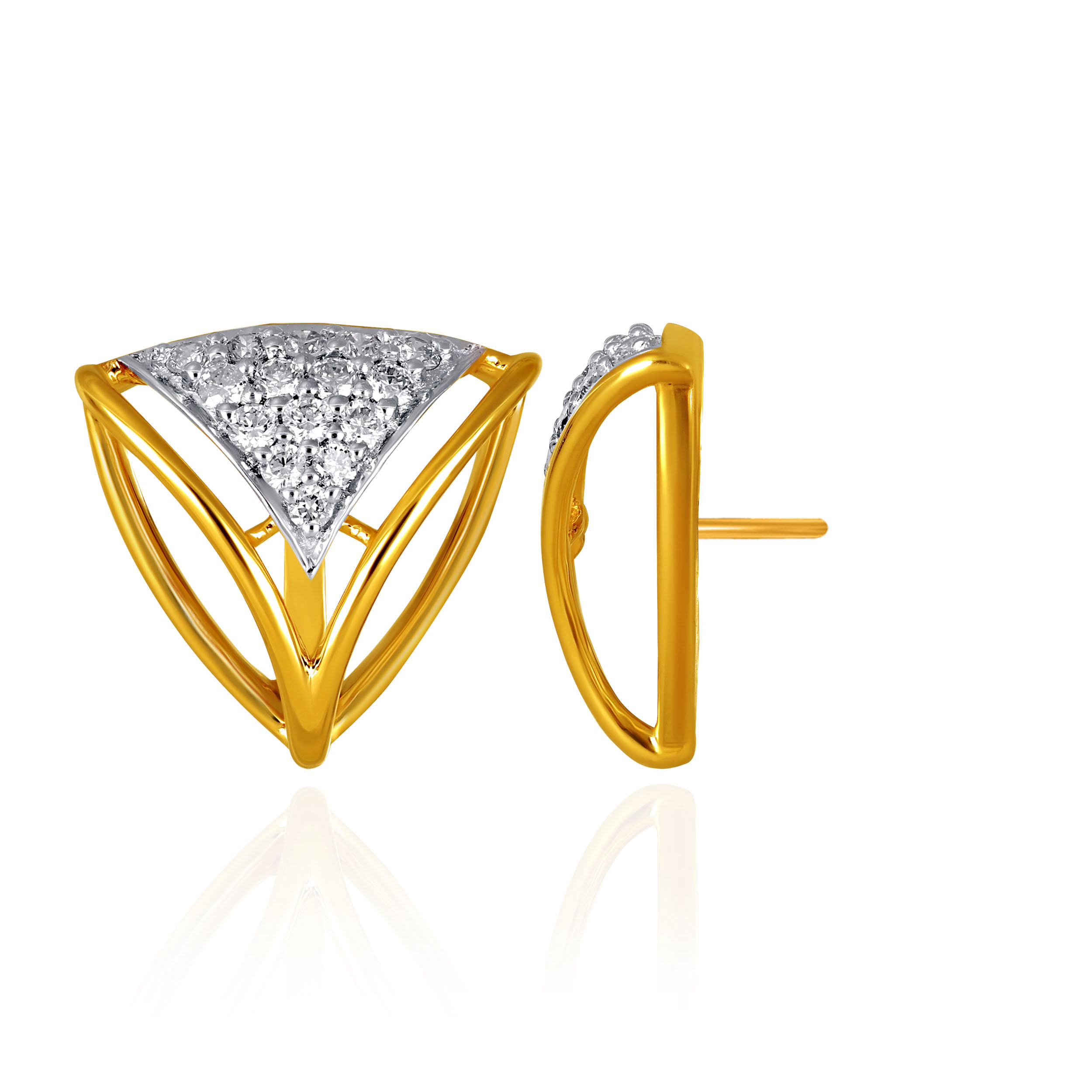 Triad Cluster Diamond Studs - Senco Gold and Diamonds