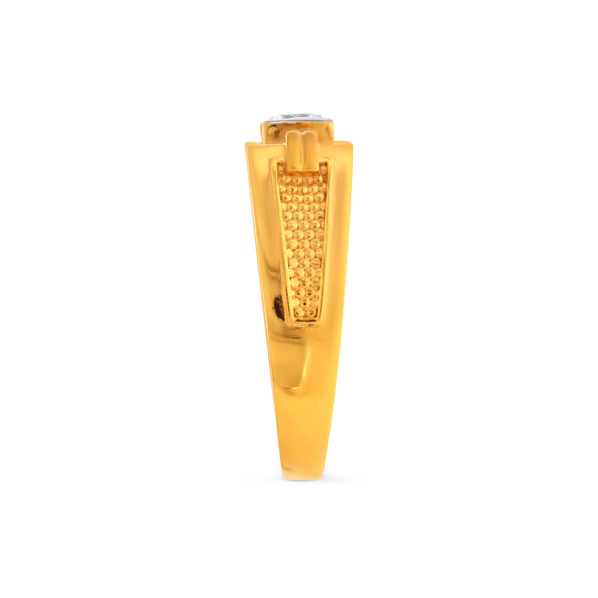 Shiny Core Men Gold Ring - Senco Gold and Diamonds