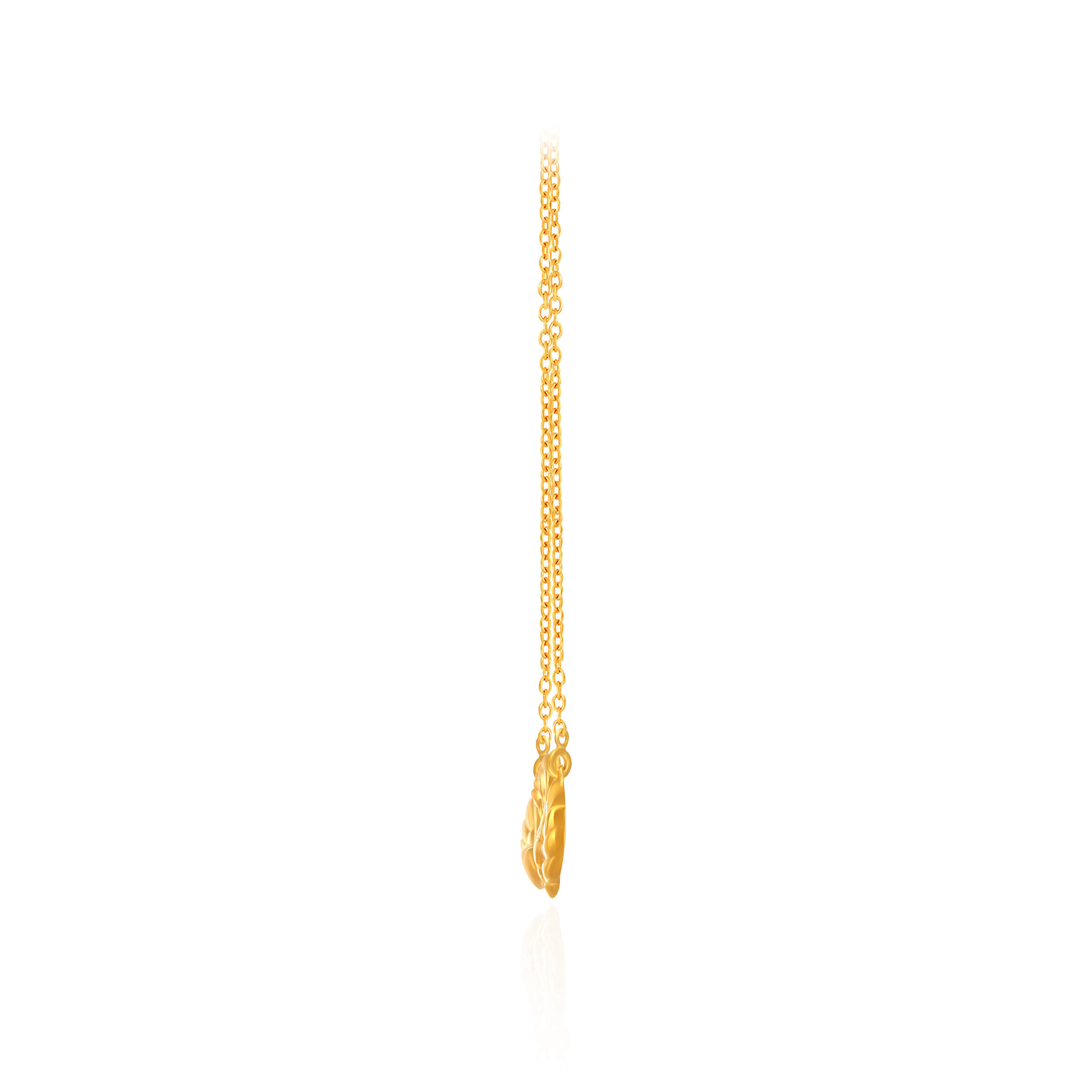 Delicate Swan Heart Gold Chain Pendant - Senco Gold and Diamonds