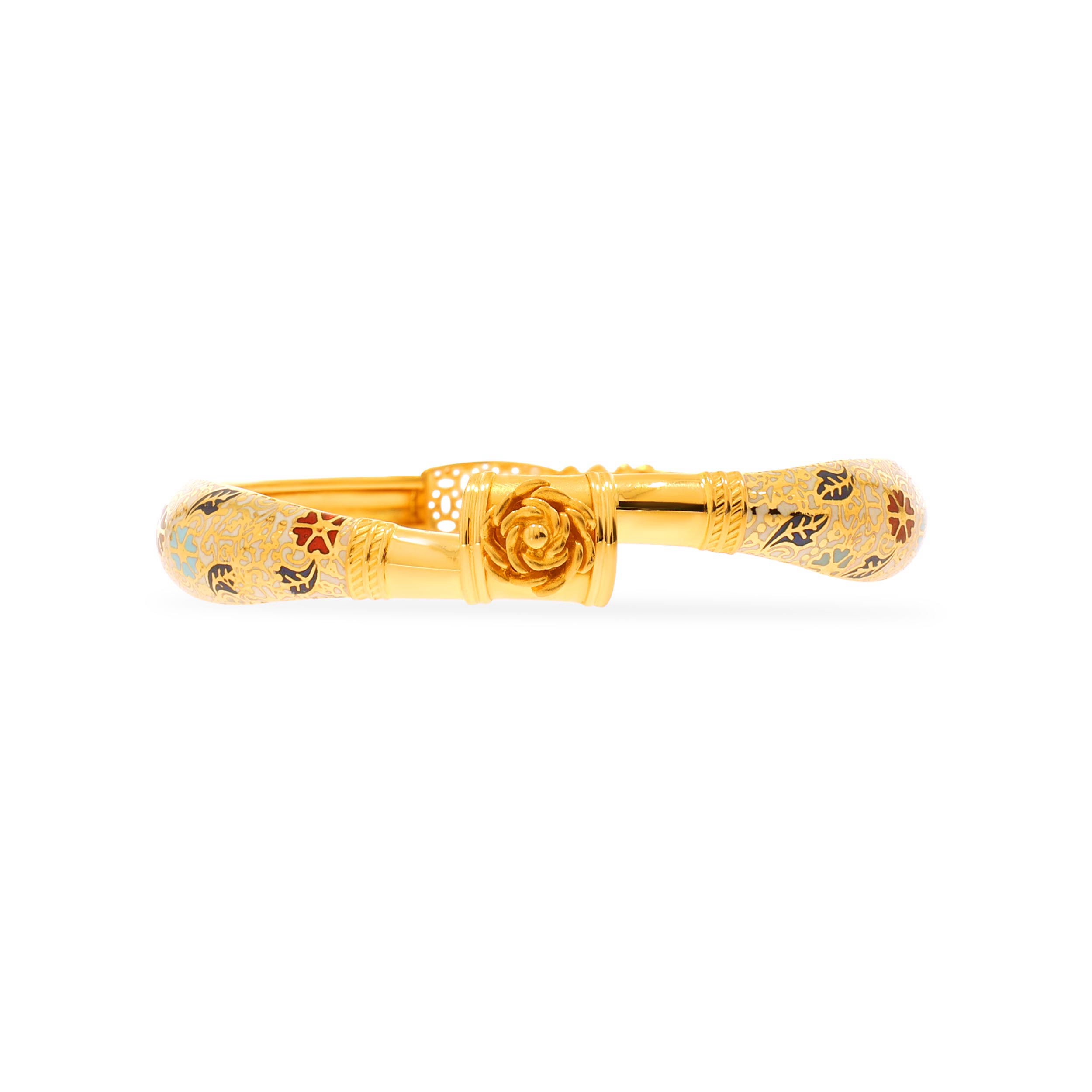Rosy Bliss Gold Bangle - Senco Gold and Diamonds