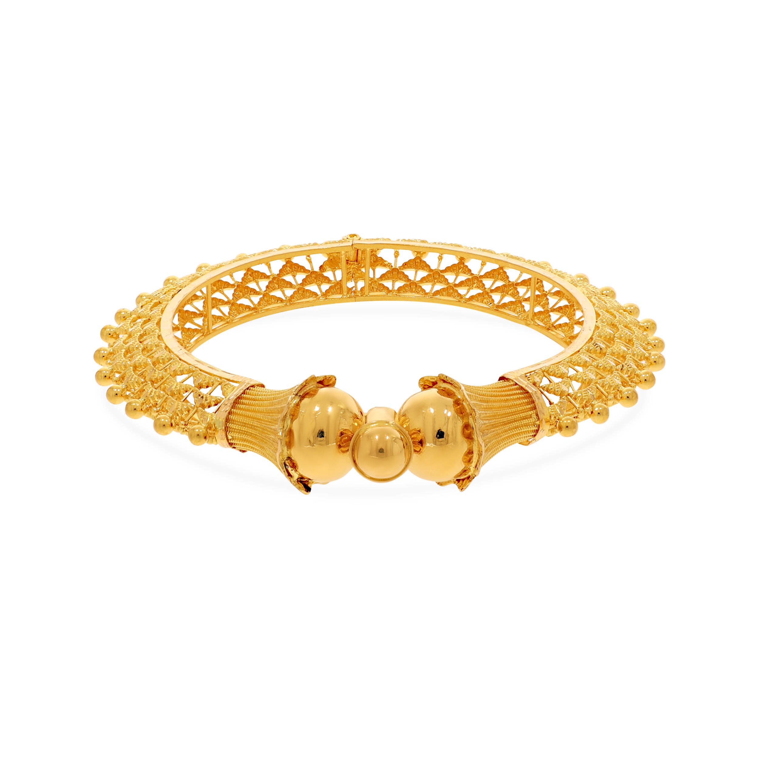 Conventional Art Gold Mukh Bangle - Senco Gold and Diamonds