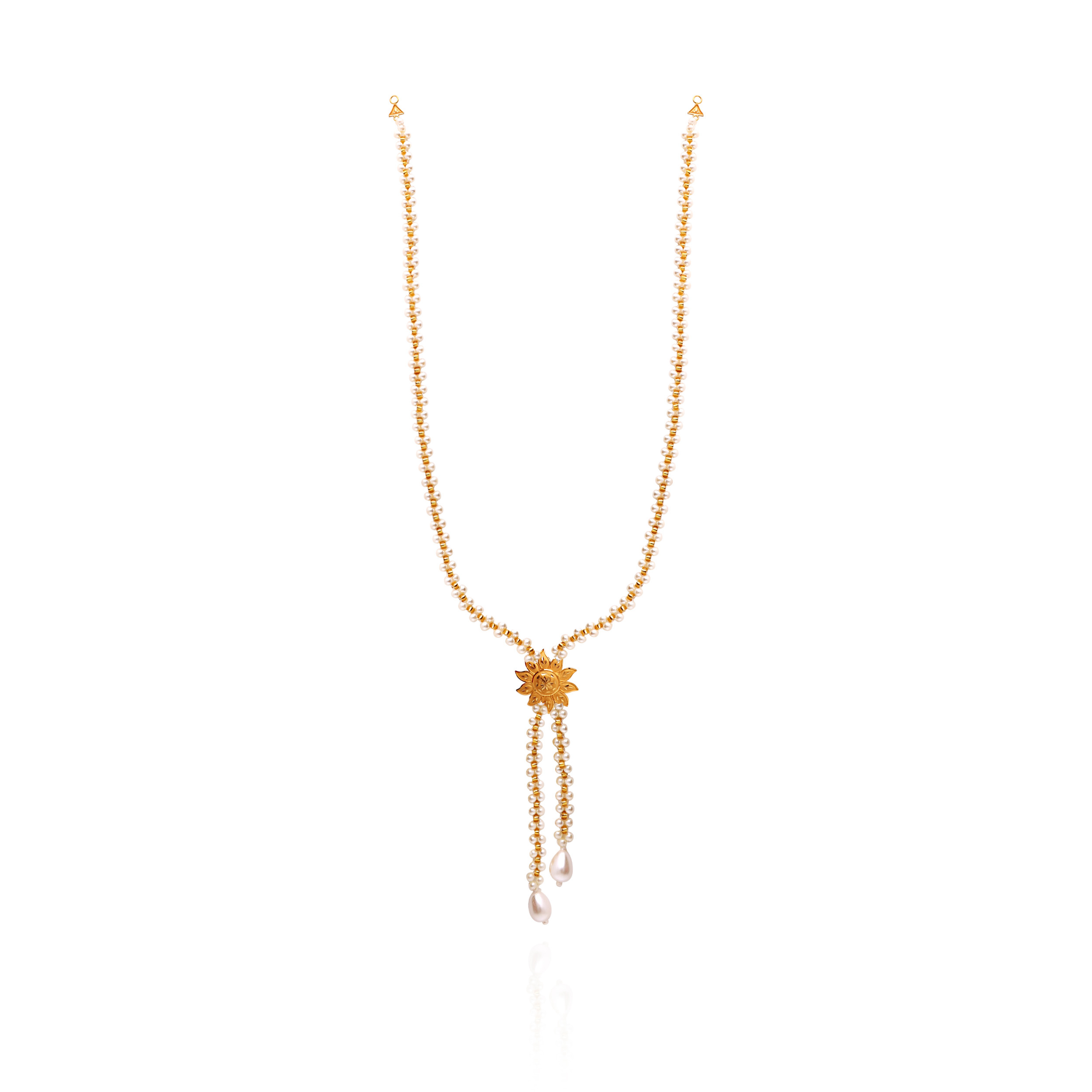 Ellora Pearl Gold Necklace - Senco Gold and Diamonds