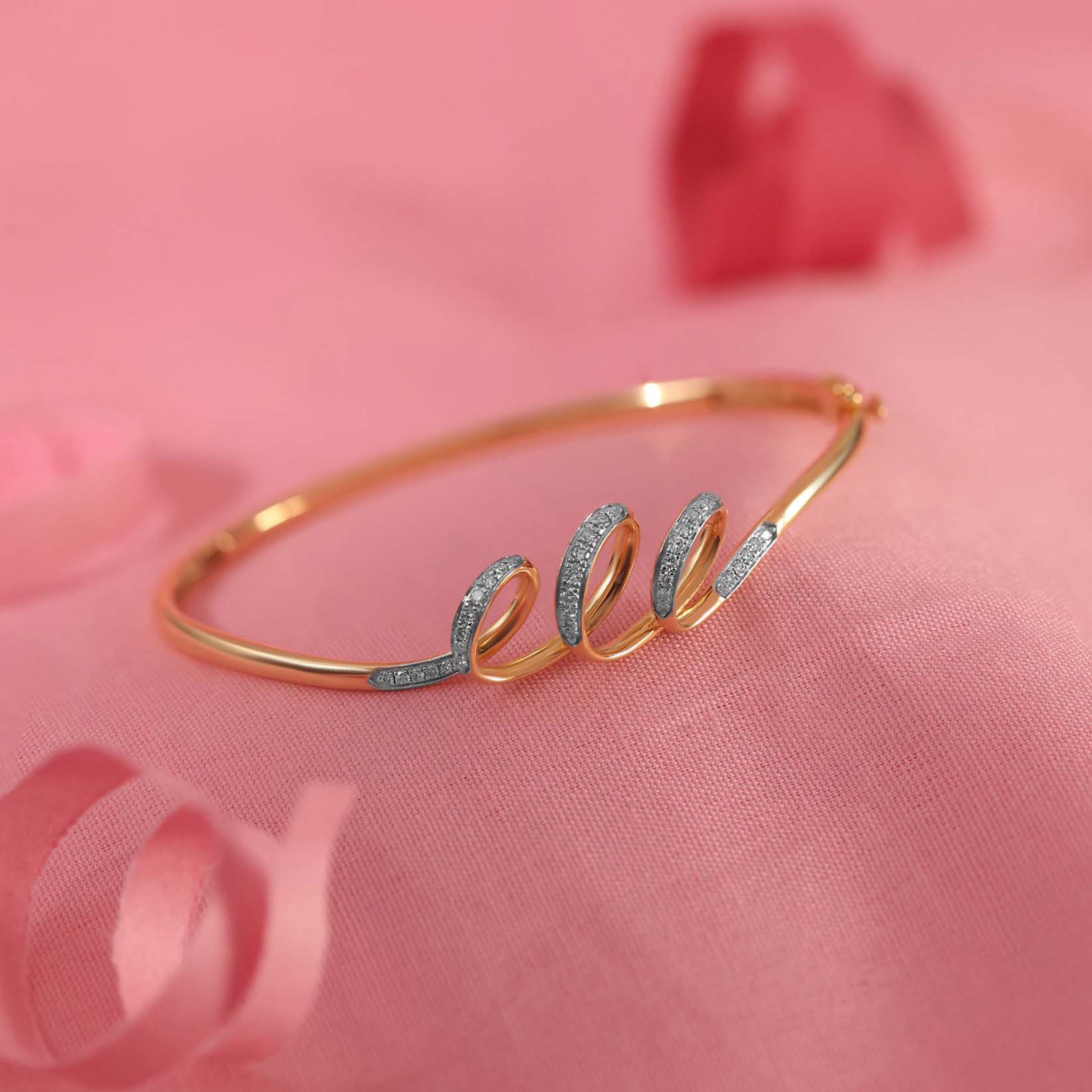 Sleek Twist Diamond Bracelet - Senco Gold and Diamonds