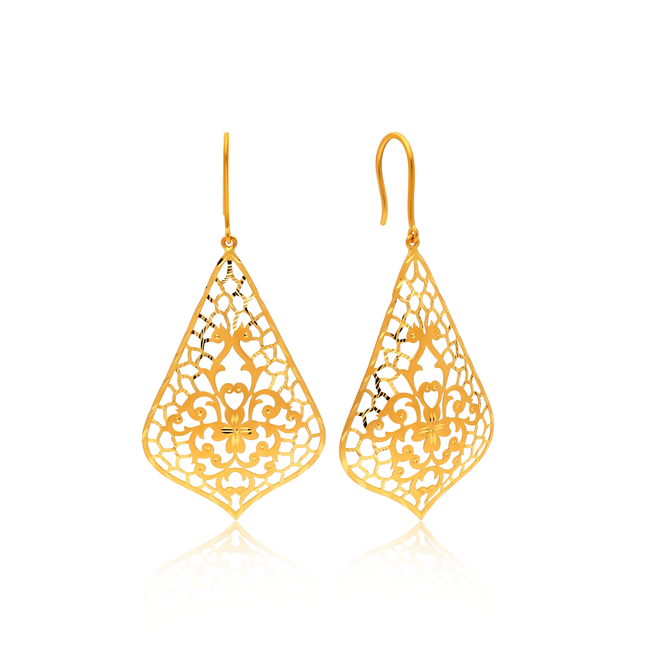 22K Yellow Gold Danglers_GP-SAD0006302 - Senco Gold and Diamonds