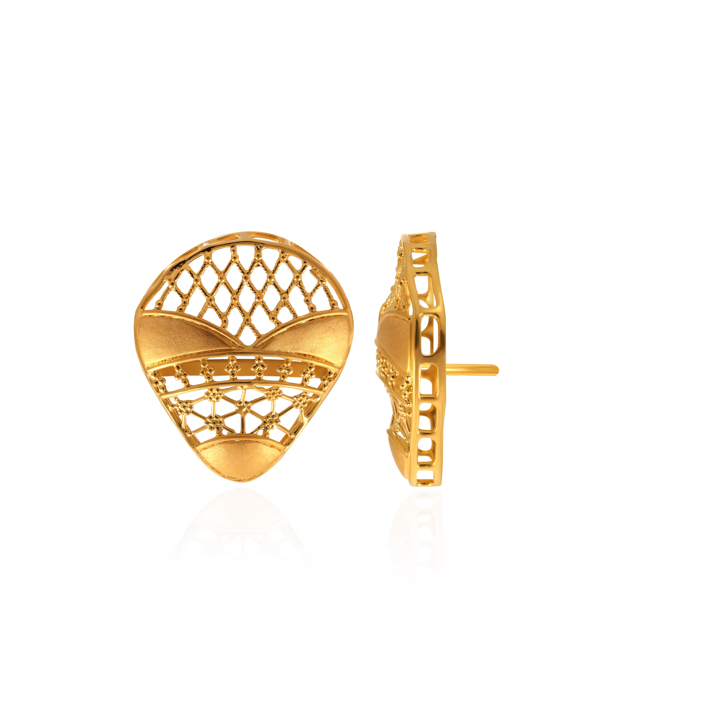 Chic Bouquet Gold Studs - Senco Gold and Diamonds