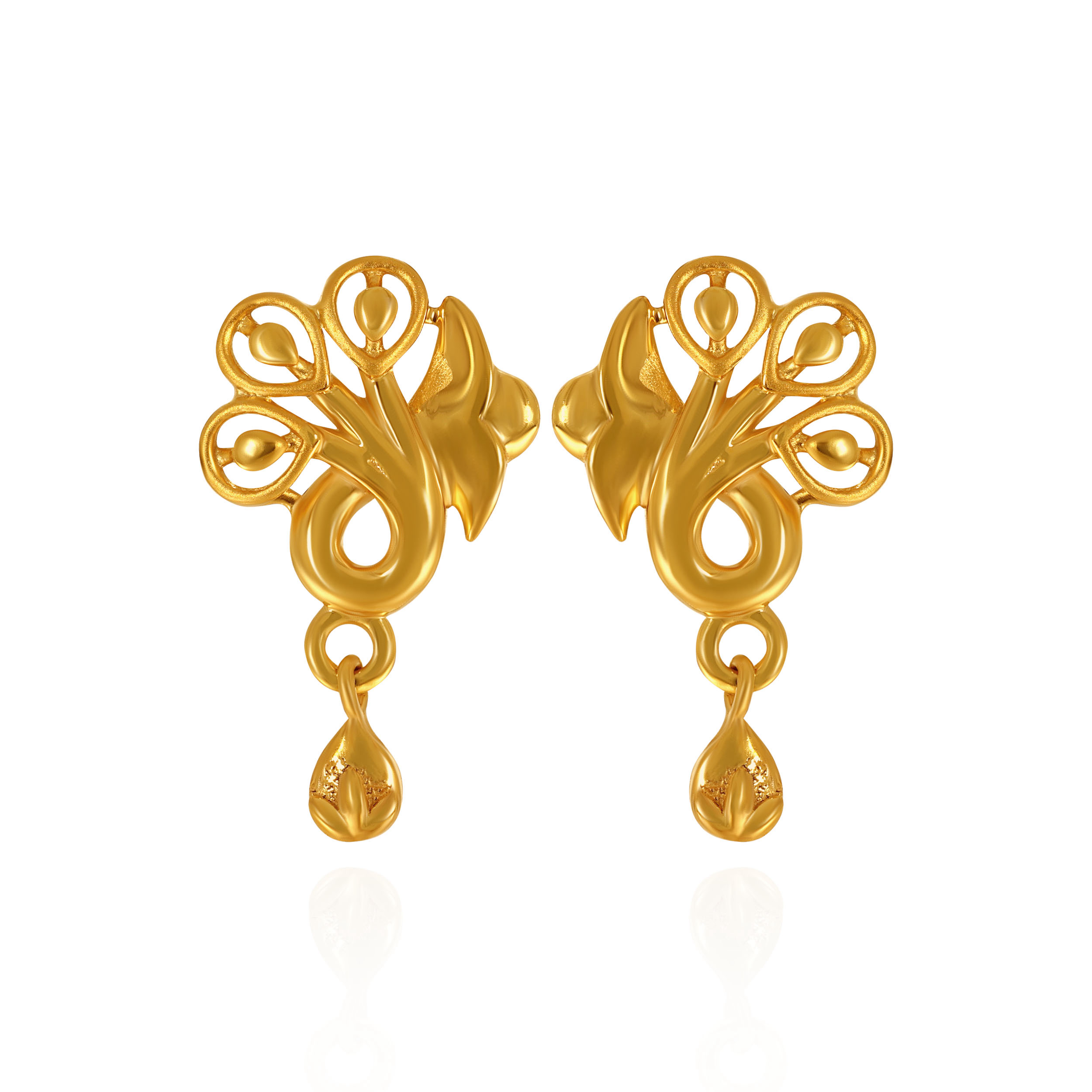 Grace Curl Gold Drops - Senco Gold and Diamonds
