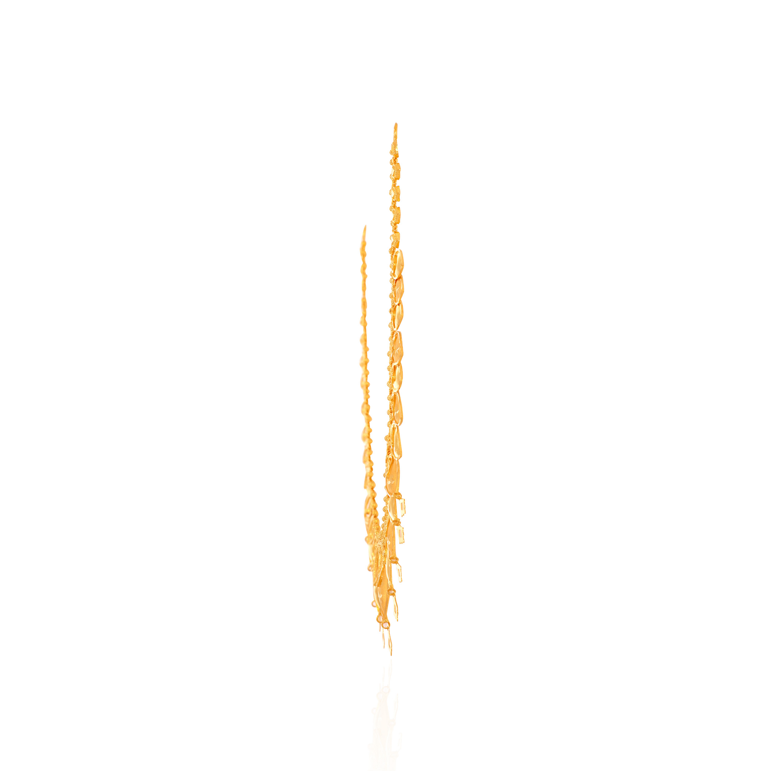 Intricate Petal Fringe Gold Necklace - Senco Gold and Diamonds