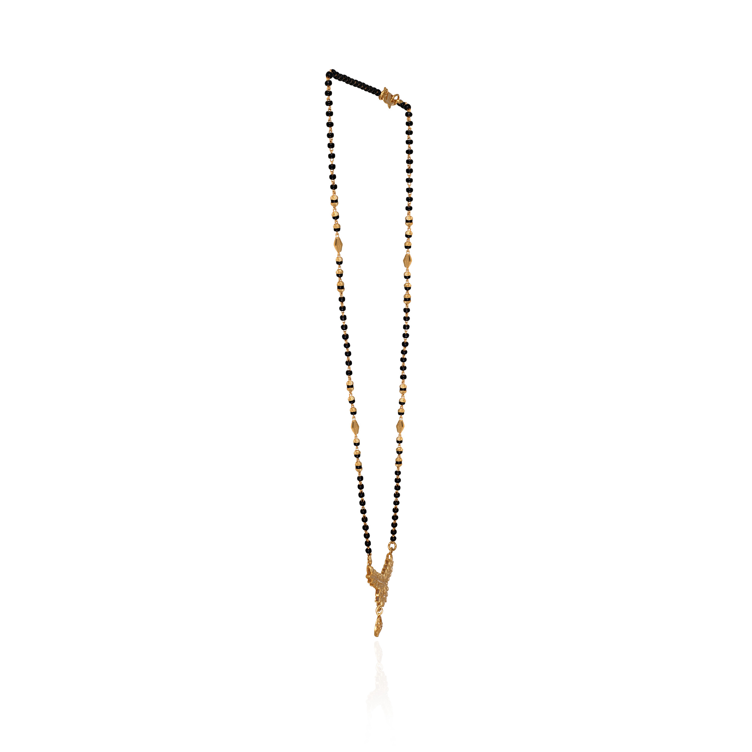Cherished Moments Floral Gold Mangalsutra - Senco Gold and Diamonds