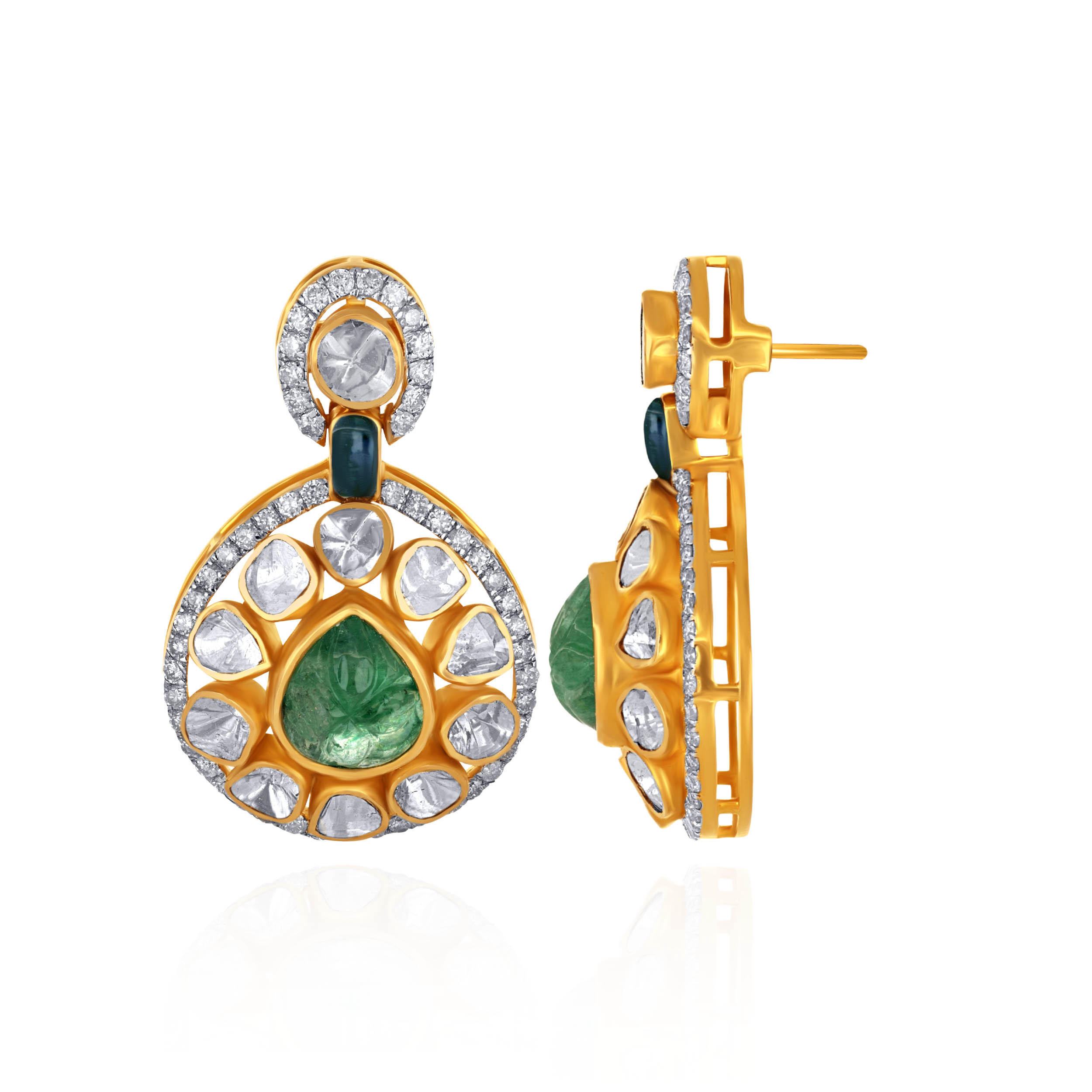 Chromatic Artistry Diamond Drop Earrings - Senco Gold and Diamonds