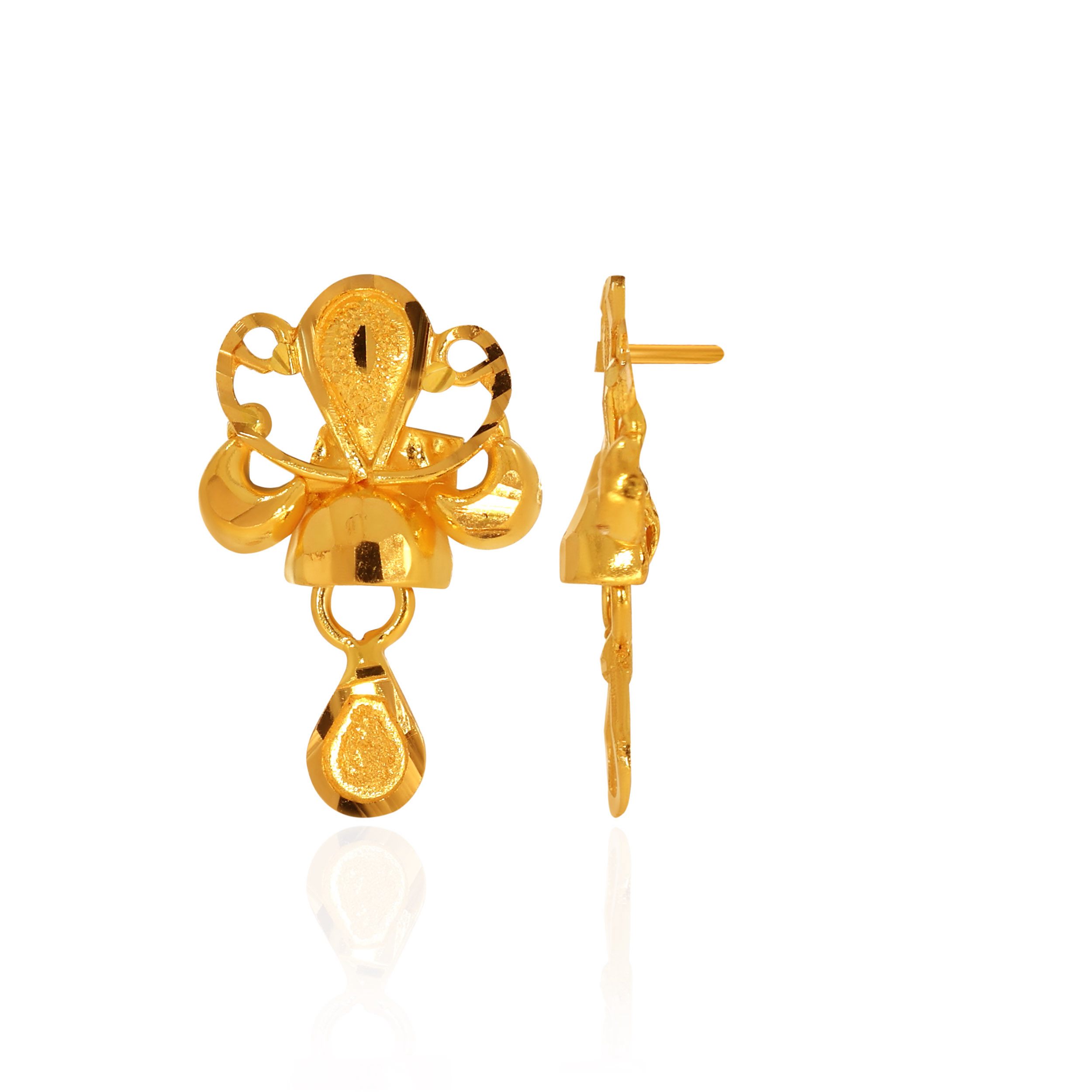 22K Yellow Gold Gold Drop Earrings-GP-D000712564 - Senco Gold and Diamonds
