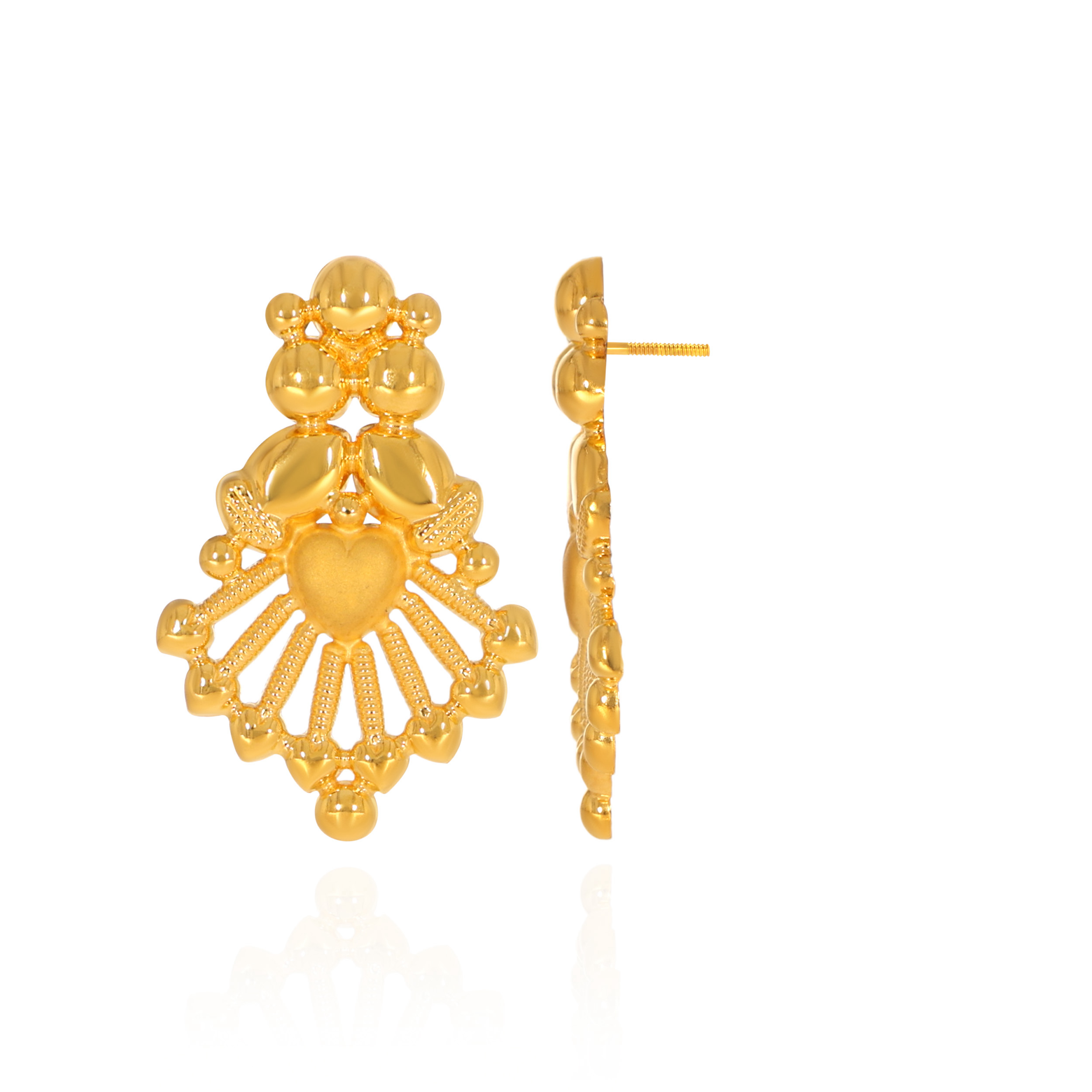 Ornate Fanflare Gold Drops - Senco Gold and Diamonds