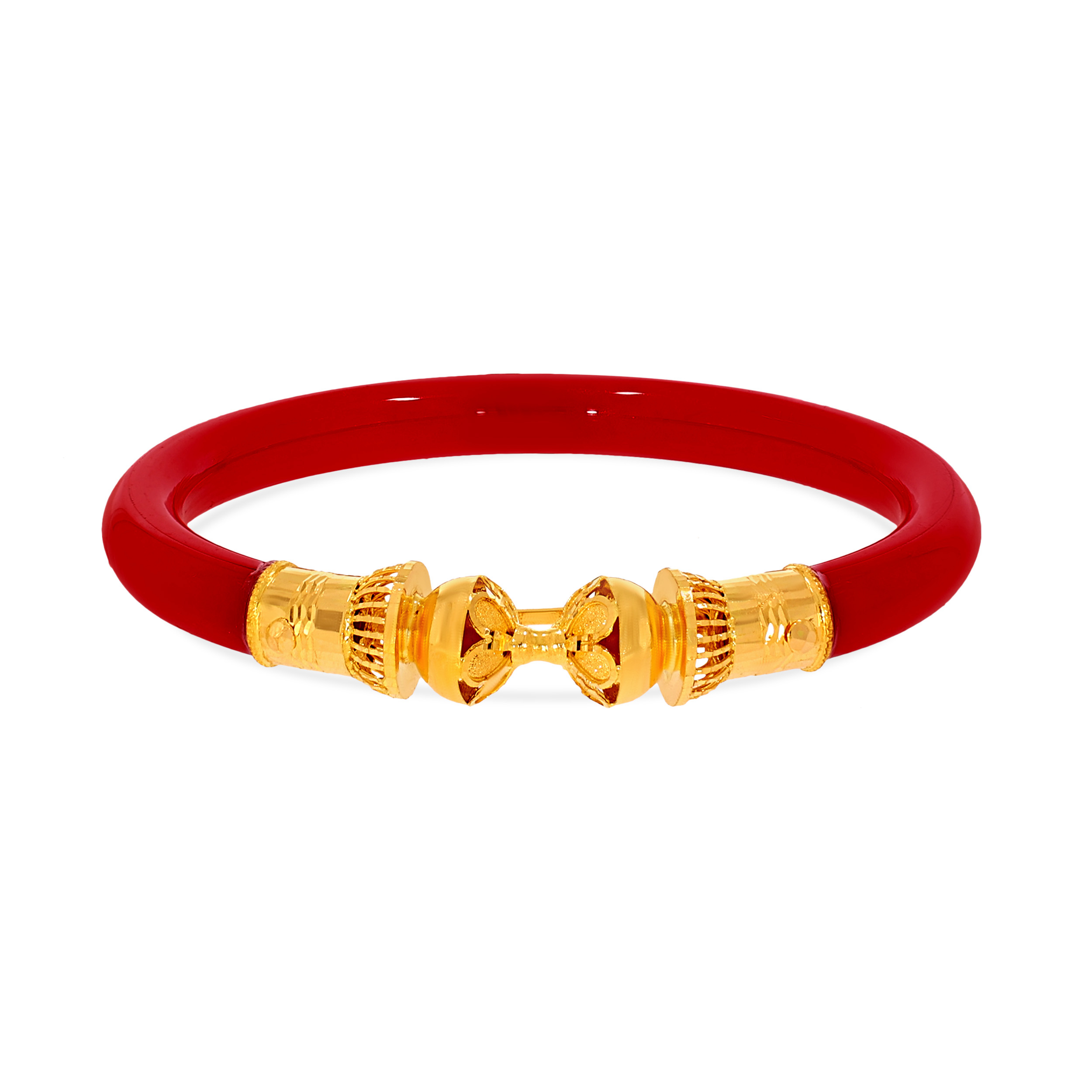 Regal Finesse Gold Pola Mukh Bangle - Senco Gold and Diamonds