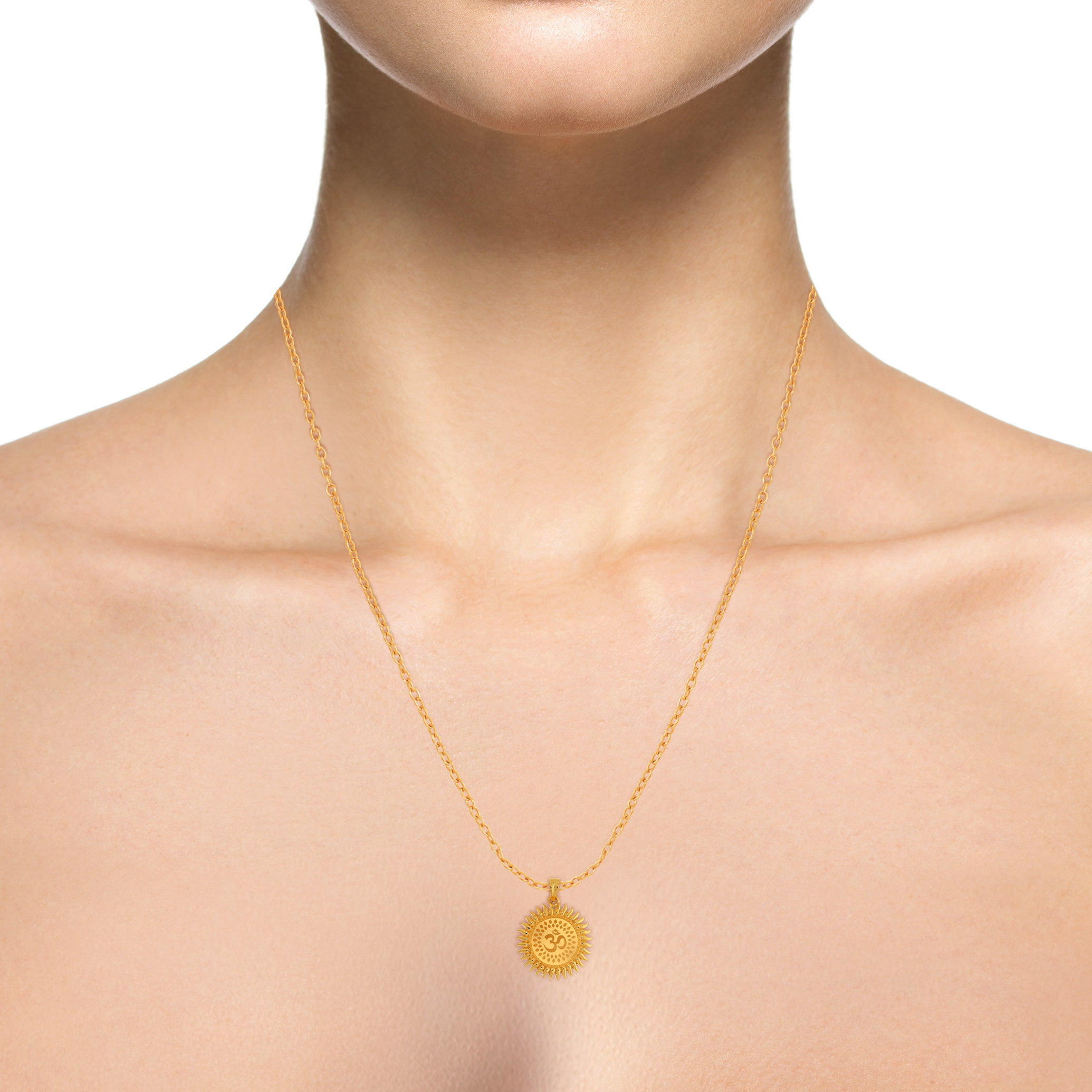 Blessed Om Gold Pendant - Senco Gold and Diamonds