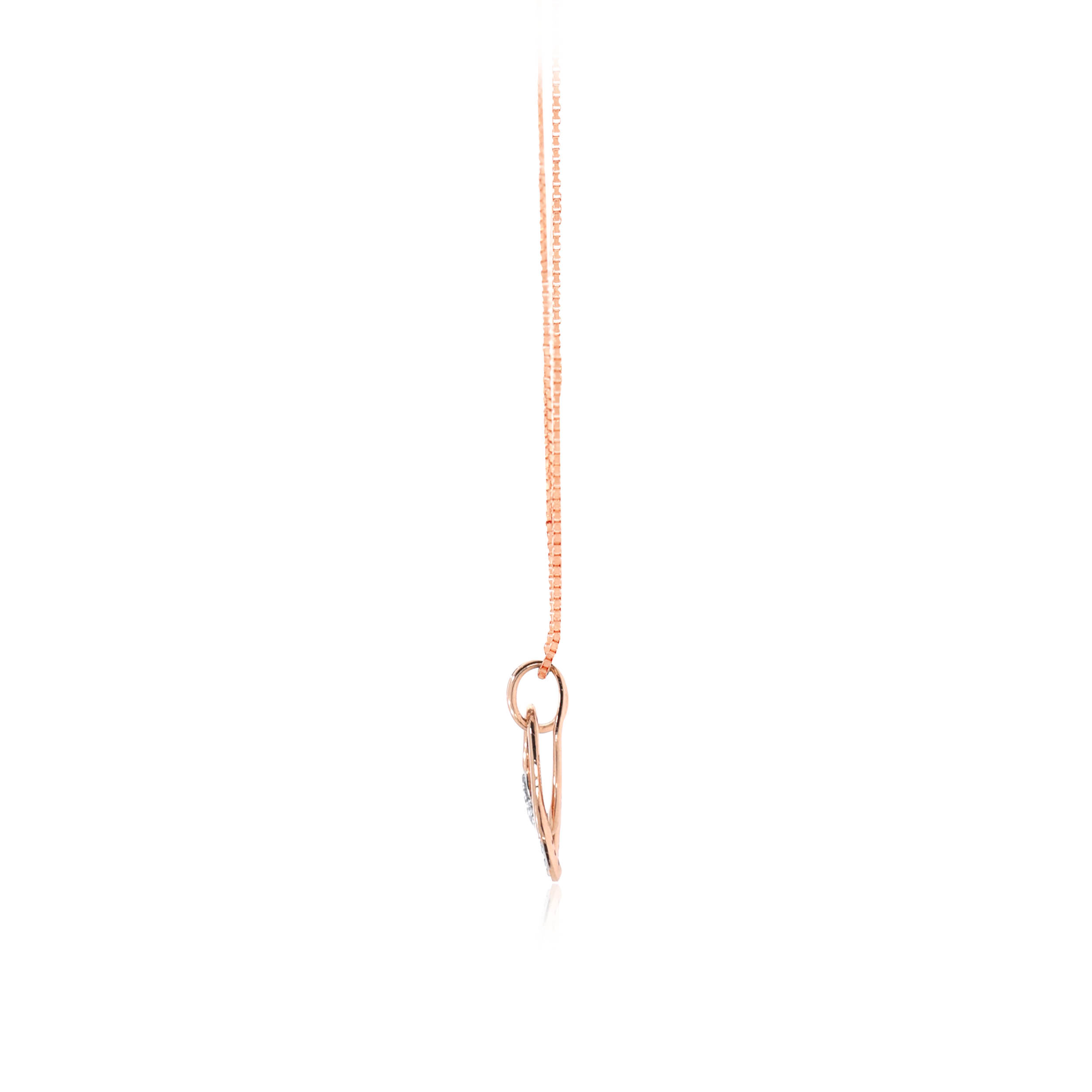 Overlapped Poise Diamond Chain Pendant - Senco Gold and Diamonds