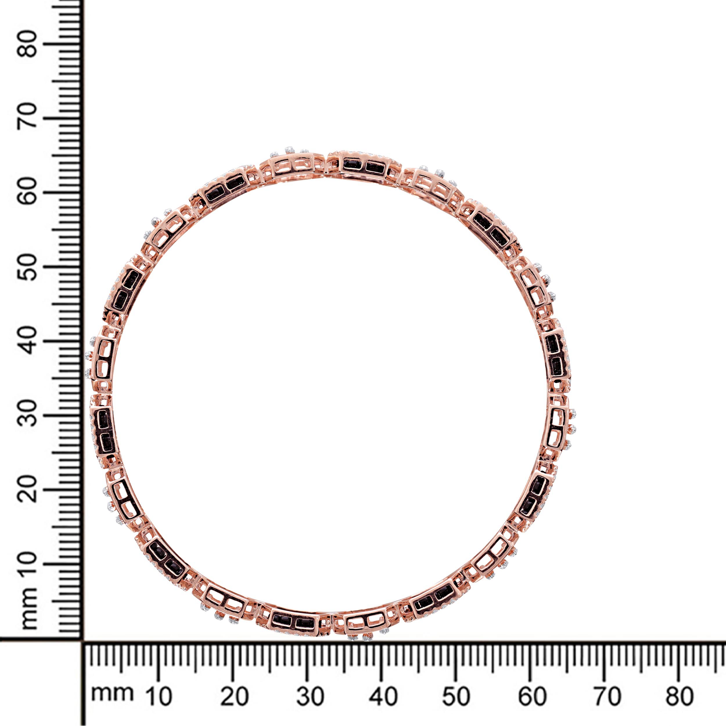 Subtle Monochrome Diamond Bangle - Senco Gold and Diamonds
