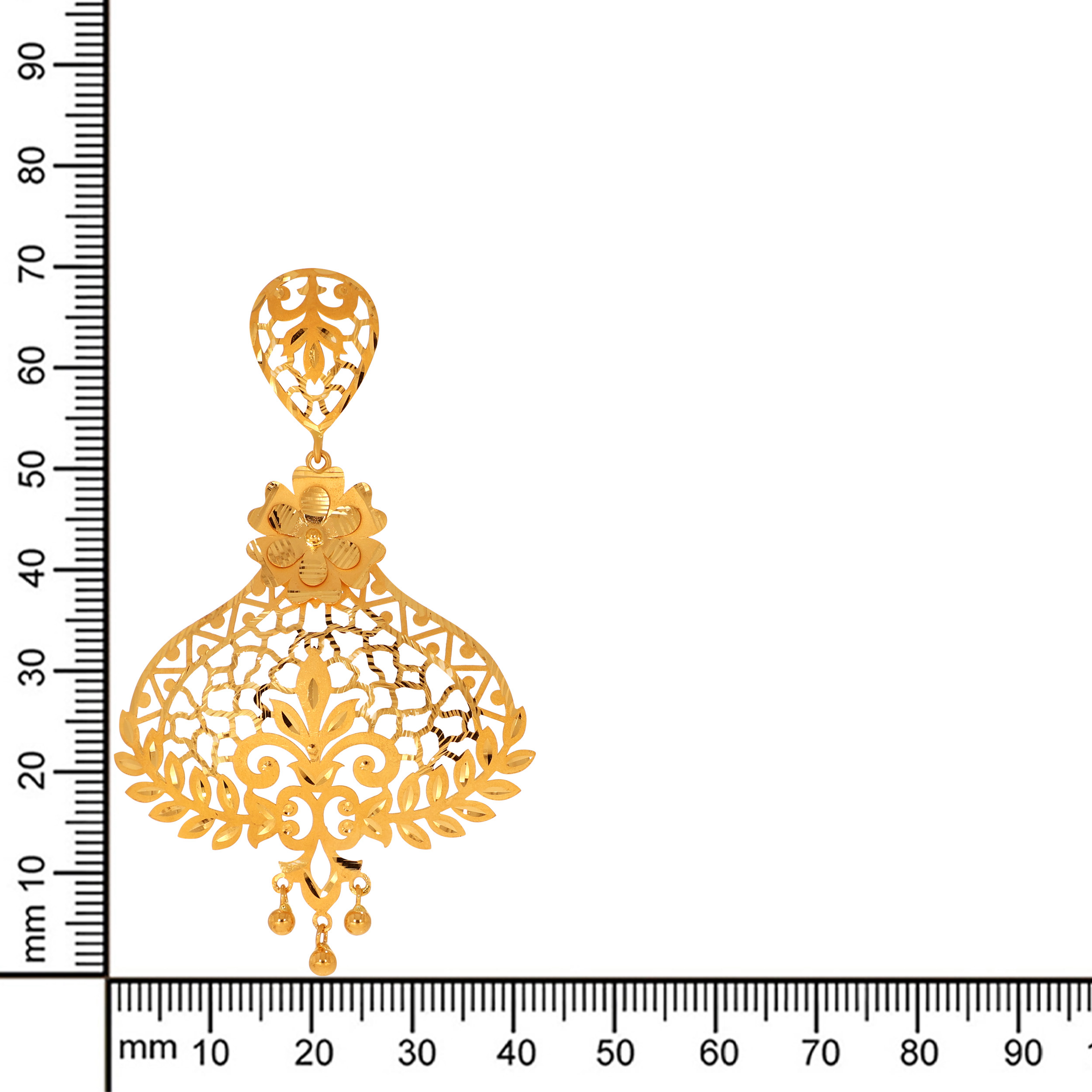 Ethnic Flora Gold Earrings - Senco Gold and Diamonds