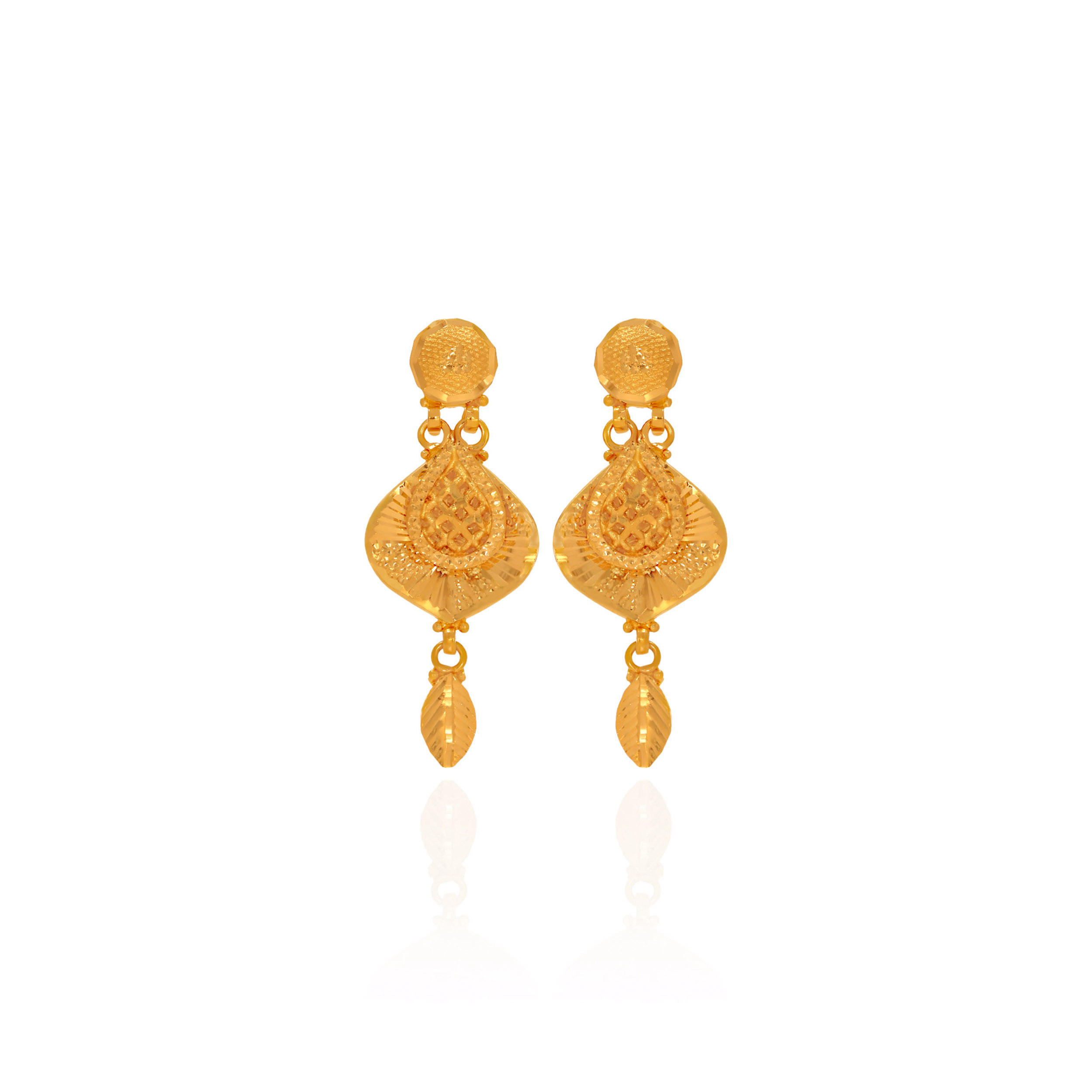 Auric Artistry Gold Drop Earrings - Senco Gold and Diamonds