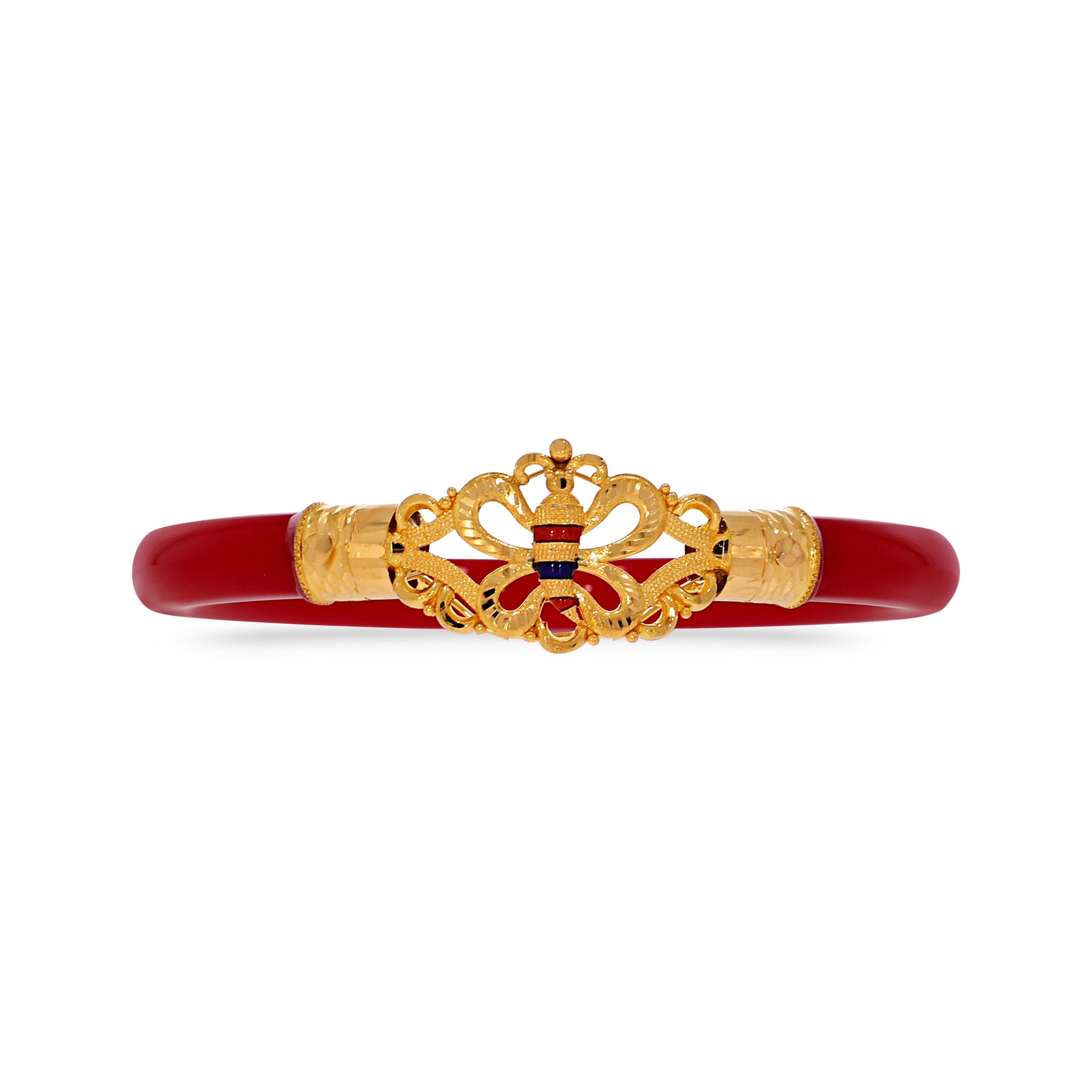 Vibrant Meenakari Ethnic Gold Pola Bangle - Senco Gold and Diamonds