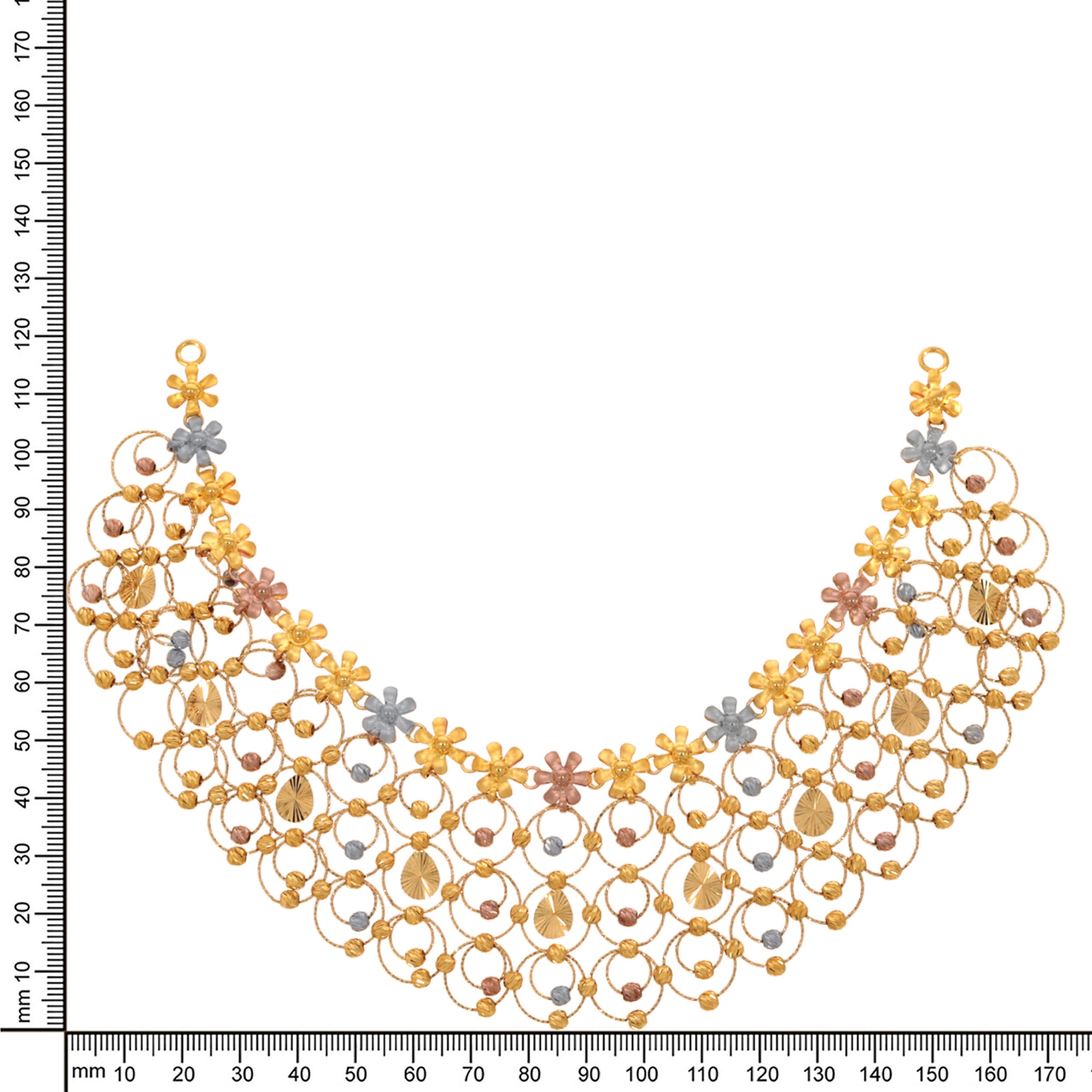 Harmonious Hues Statement Gold Necklace - Senco Gold and Diamonds