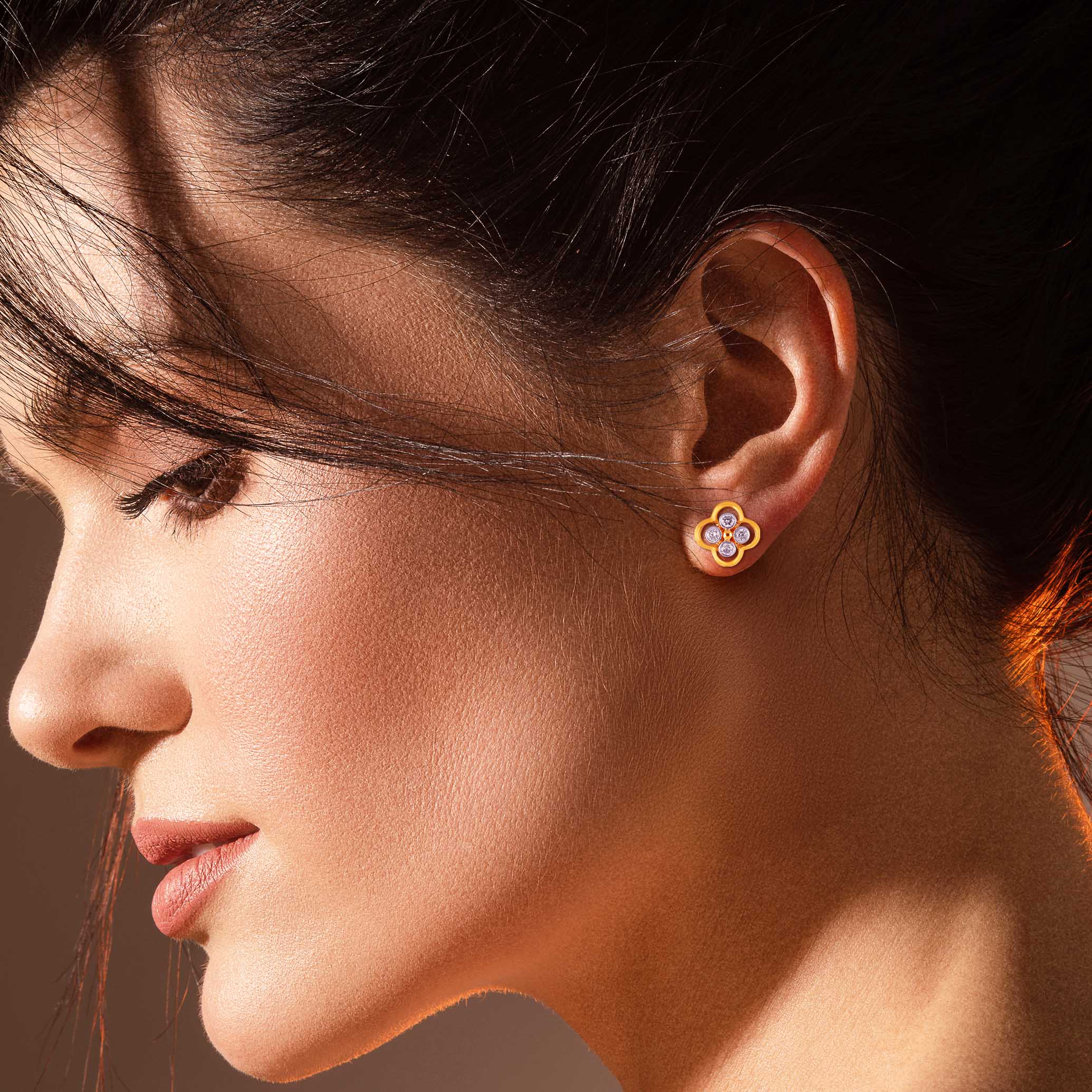 Fourfold Spark Diamond Studs - Senco Gold and Diamonds