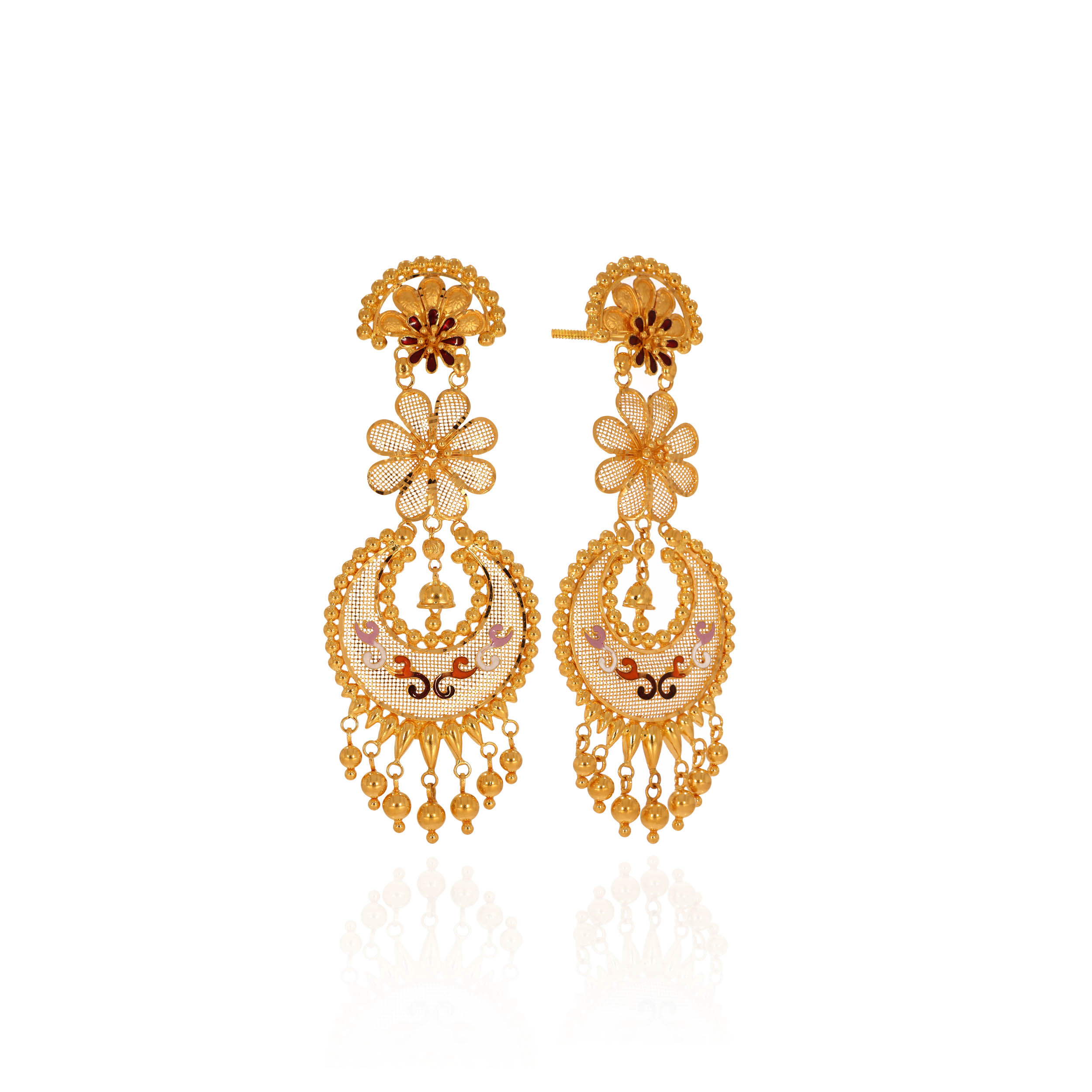 Enchanted Flora Gold Earrings - Senco Gold and Diamonds
