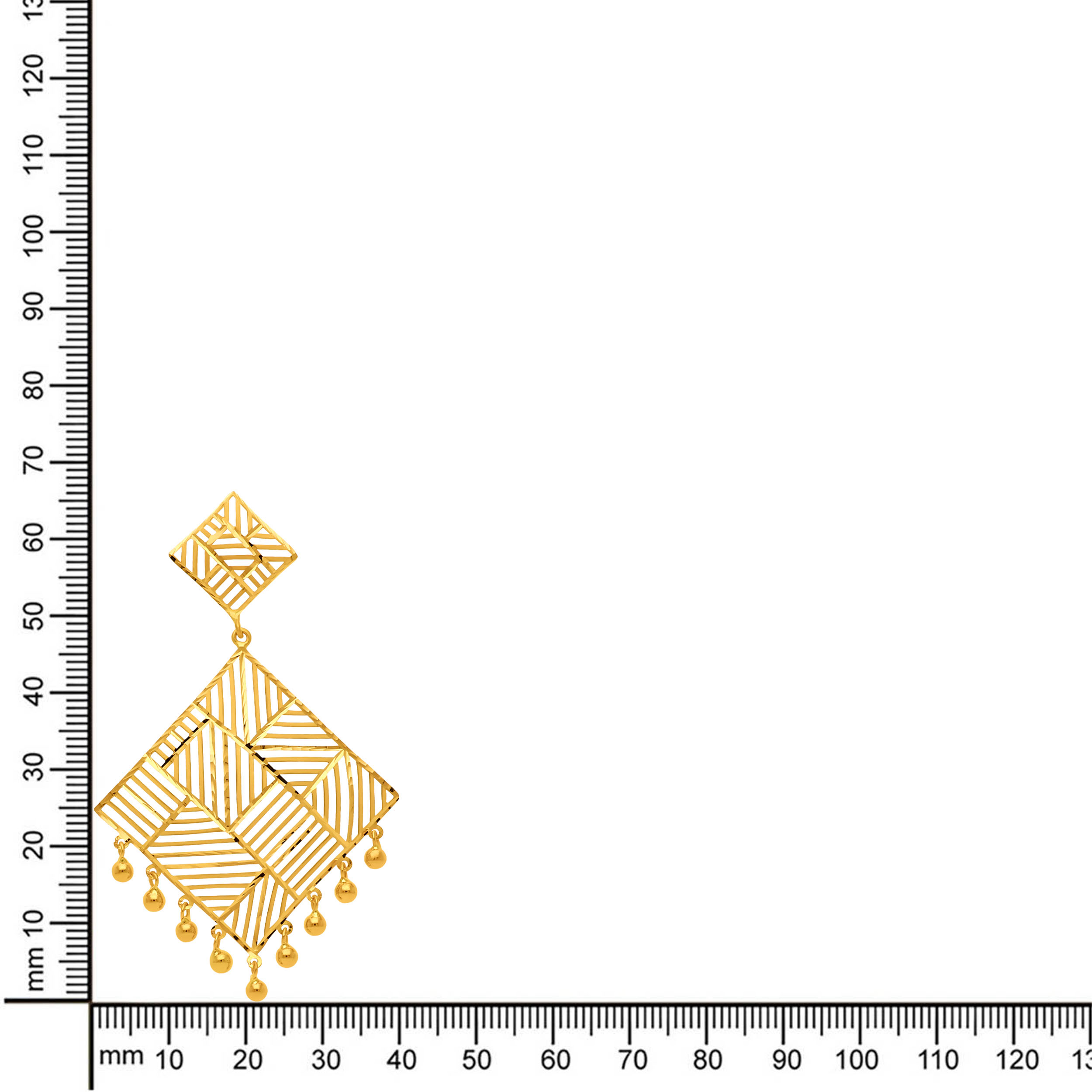 22K Yellow Gold Dangler Earrings-GP-SAD0005011 - Senco Gold and Diamonds