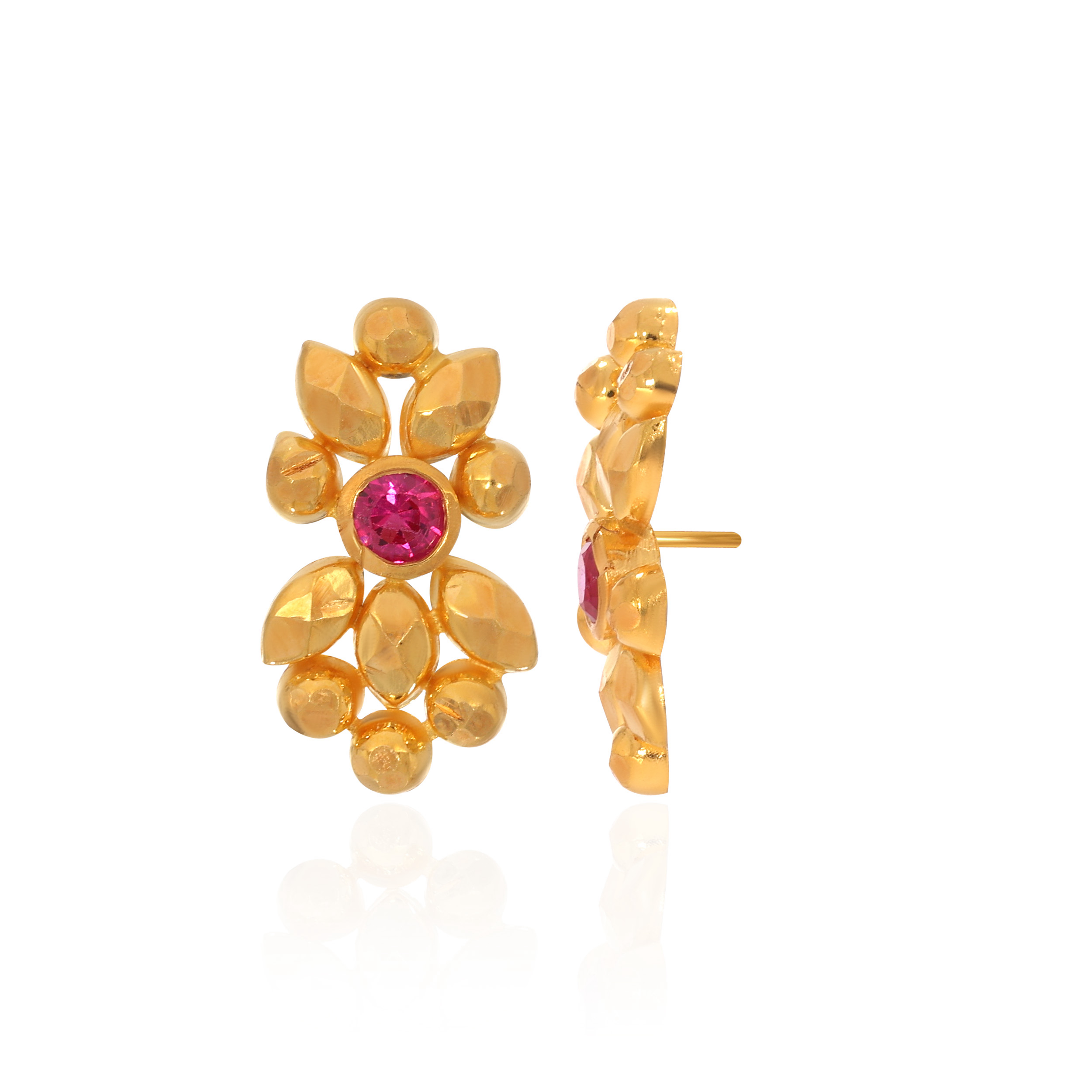Brilliant Bloom Gold Studs - Senco Gold and Diamonds