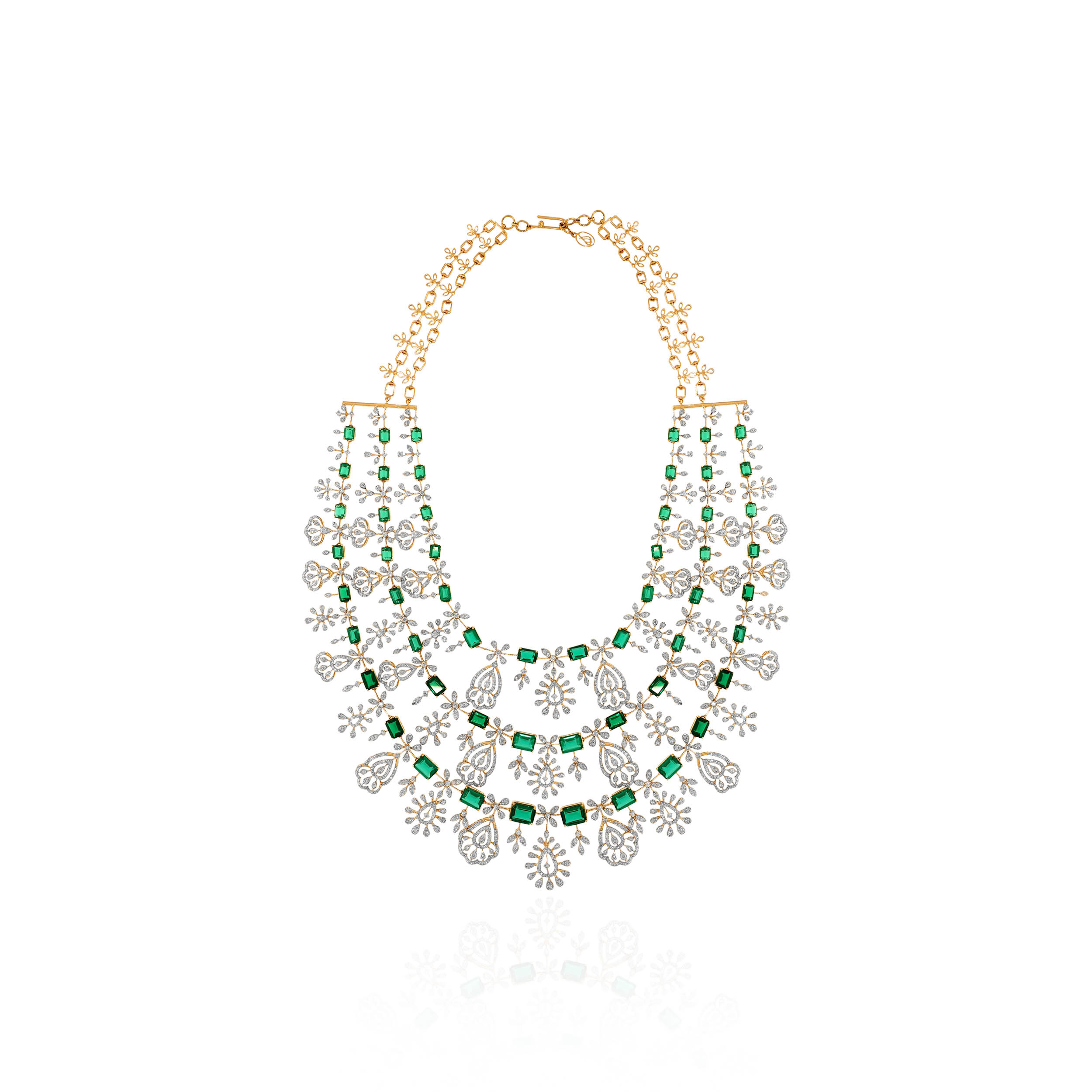 14K Yellow Gold Diamond Necklace-DGN-D000786045 - Senco Gold and Diamonds