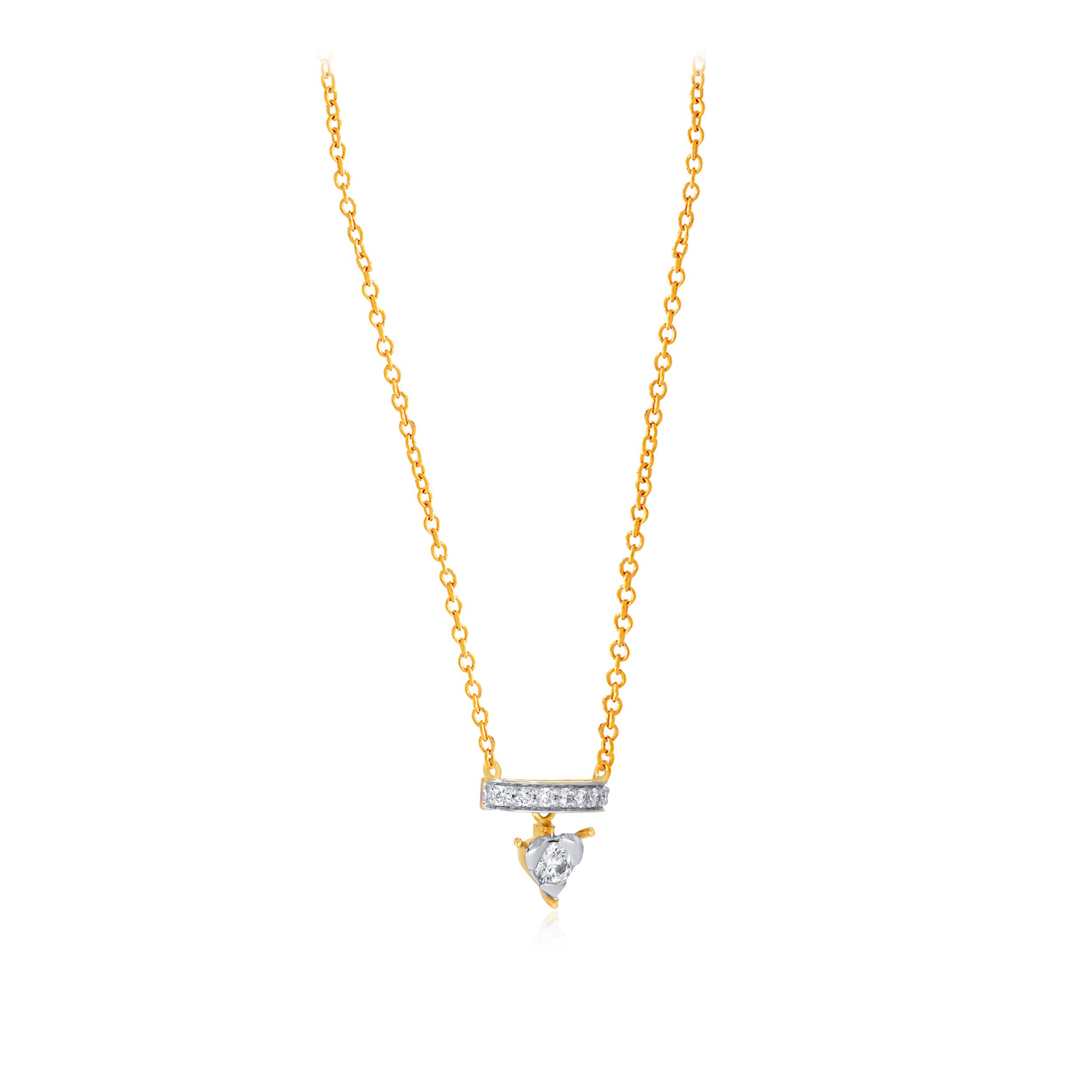 Classy Love Diamond Chain Pendant - Senco Gold and Diamonds