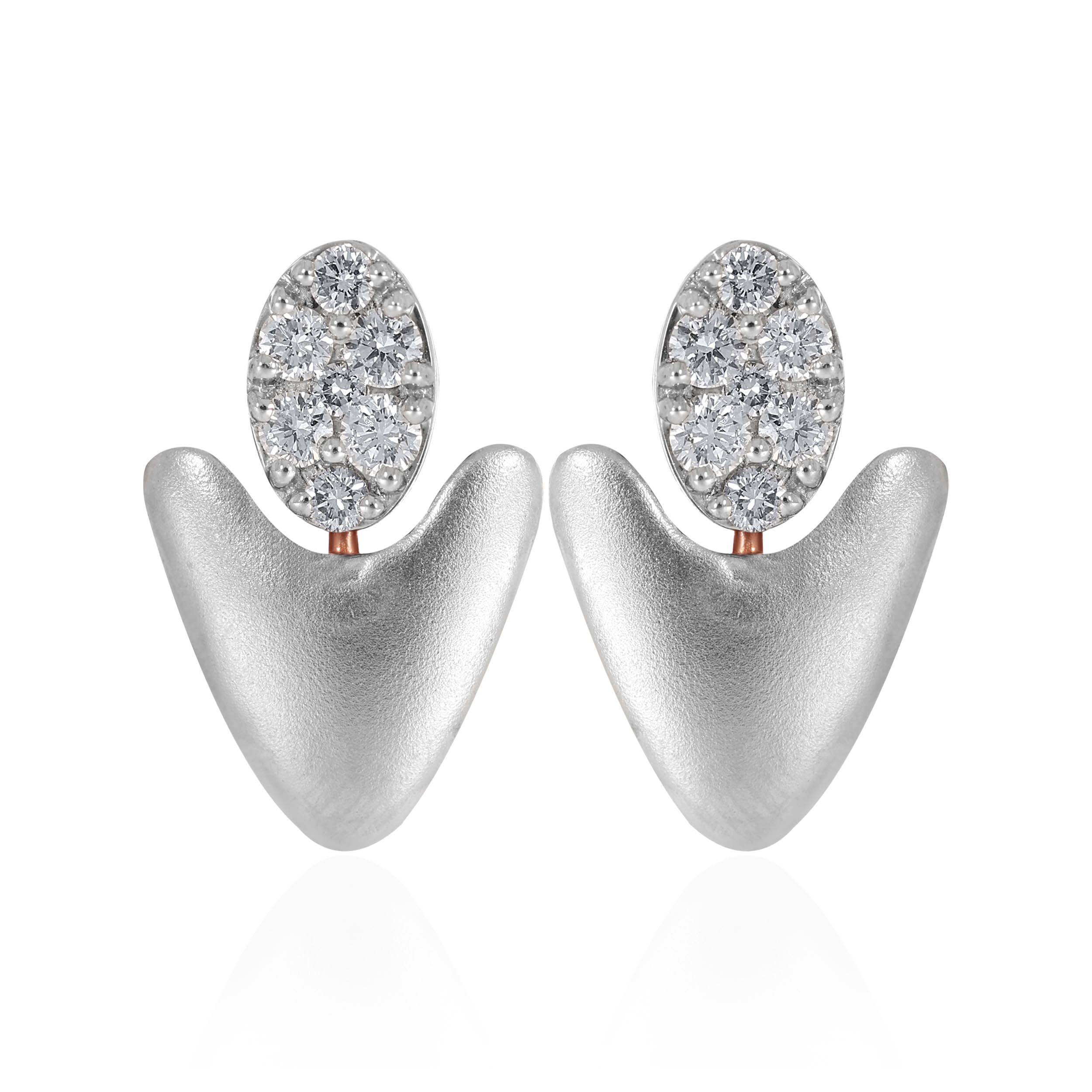 Prism Elegance Platinum Earrings - Senco Gold and Diamonds