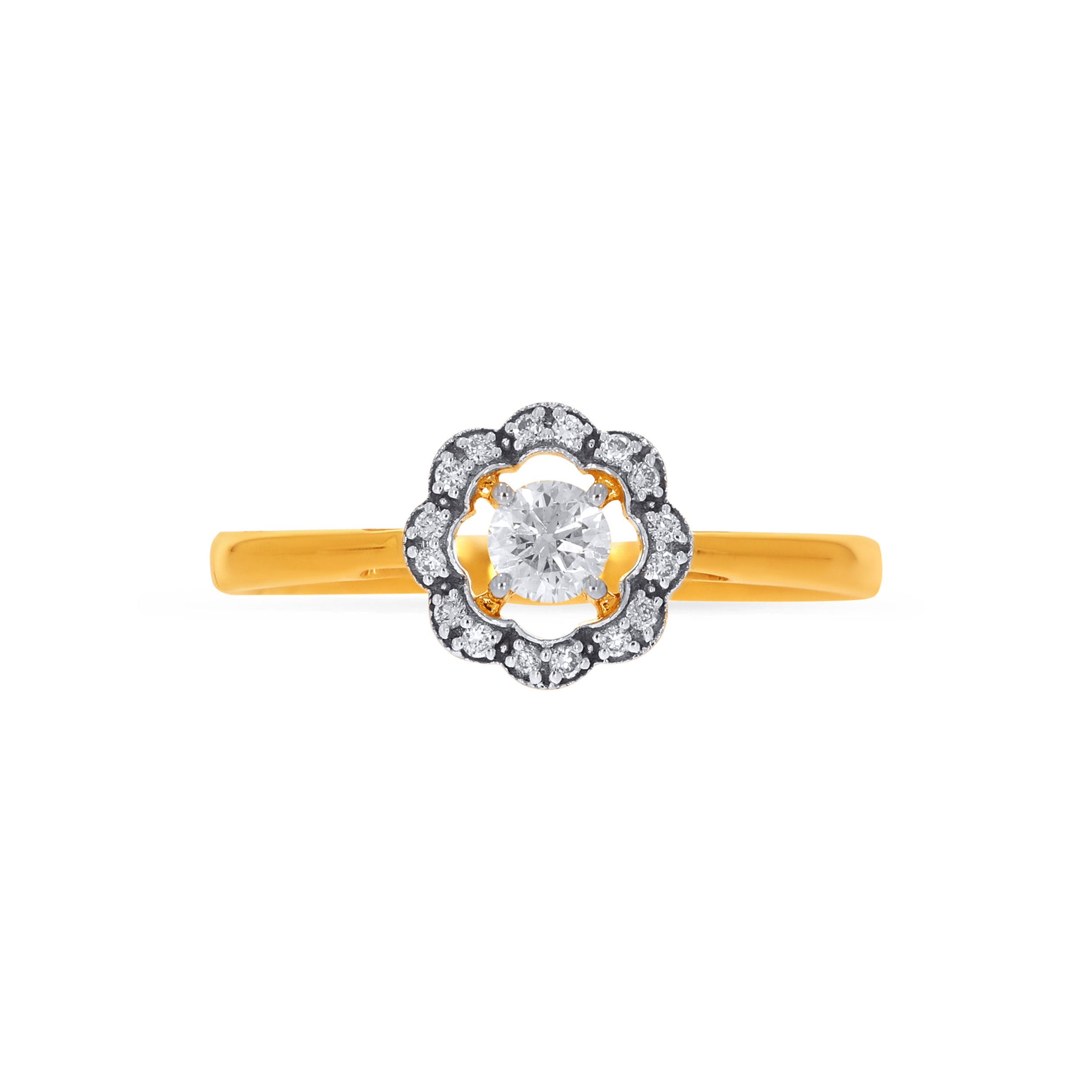 18K Yellow Gold Solitaire Ring-DLR-D000733144 - Senco Gold and Diamonds