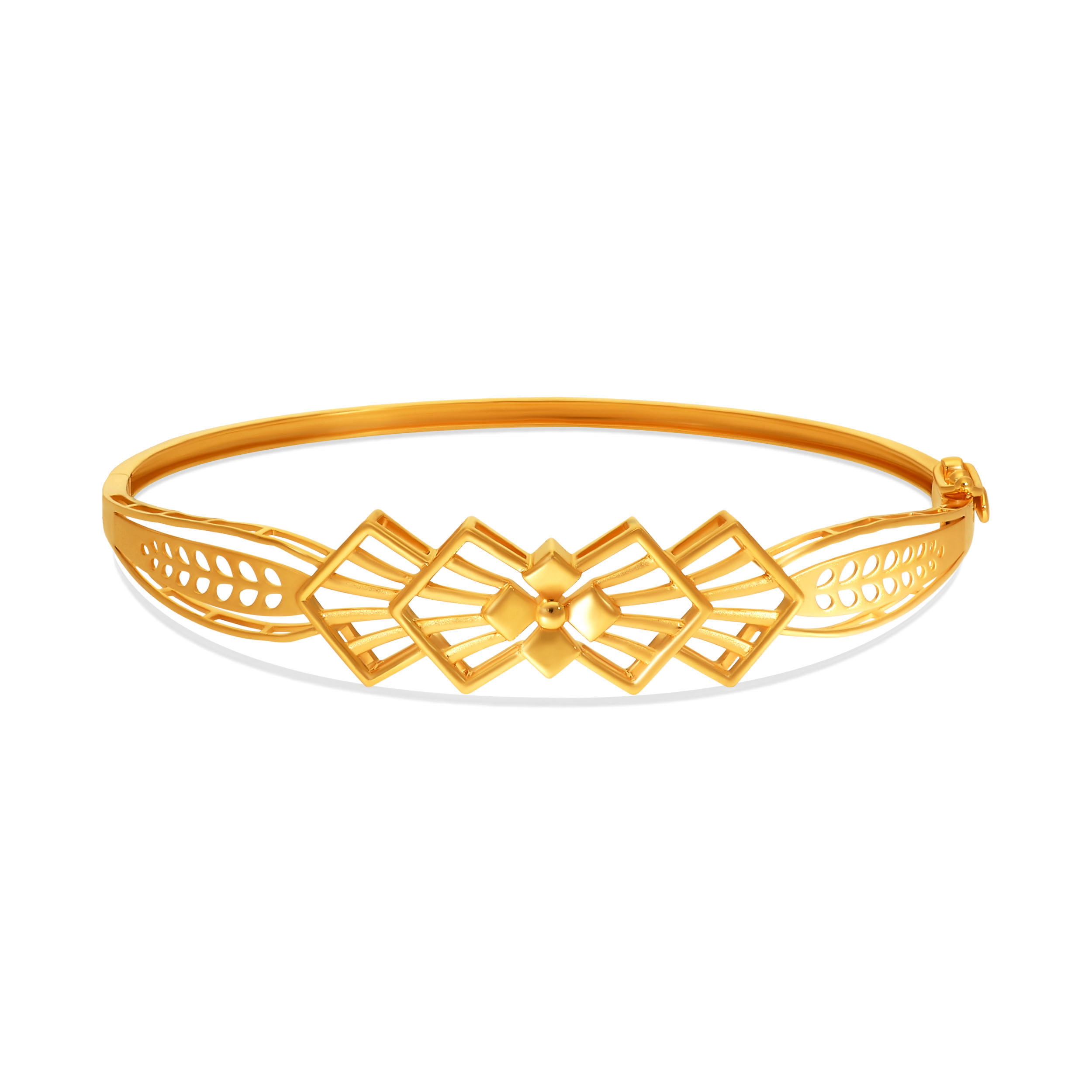 PrismBloom Gold Chur Bangle - Senco Gold and Diamonds