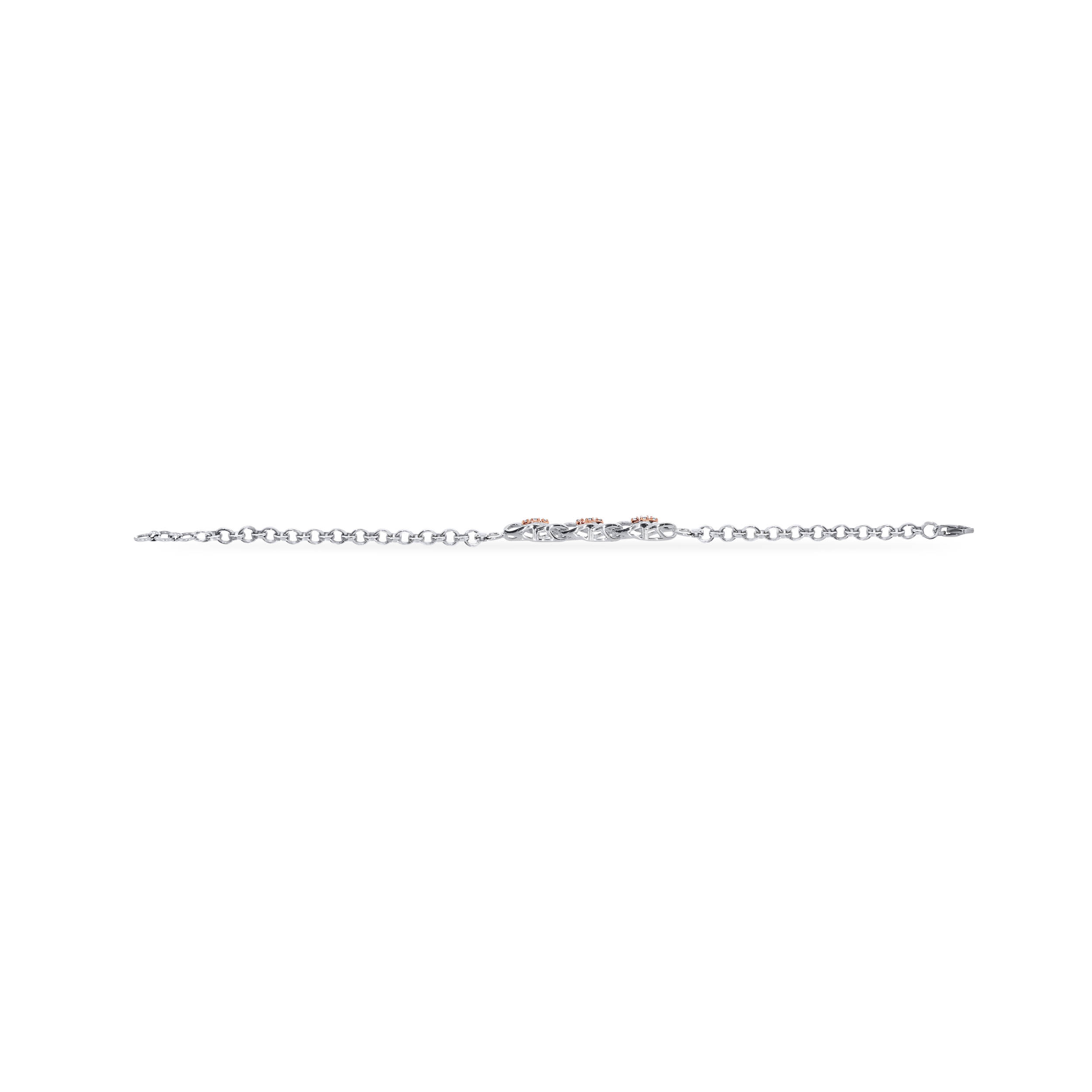 Leafy Overlap Platinum Diamond Bracelet - Senco Gold and Diamonds