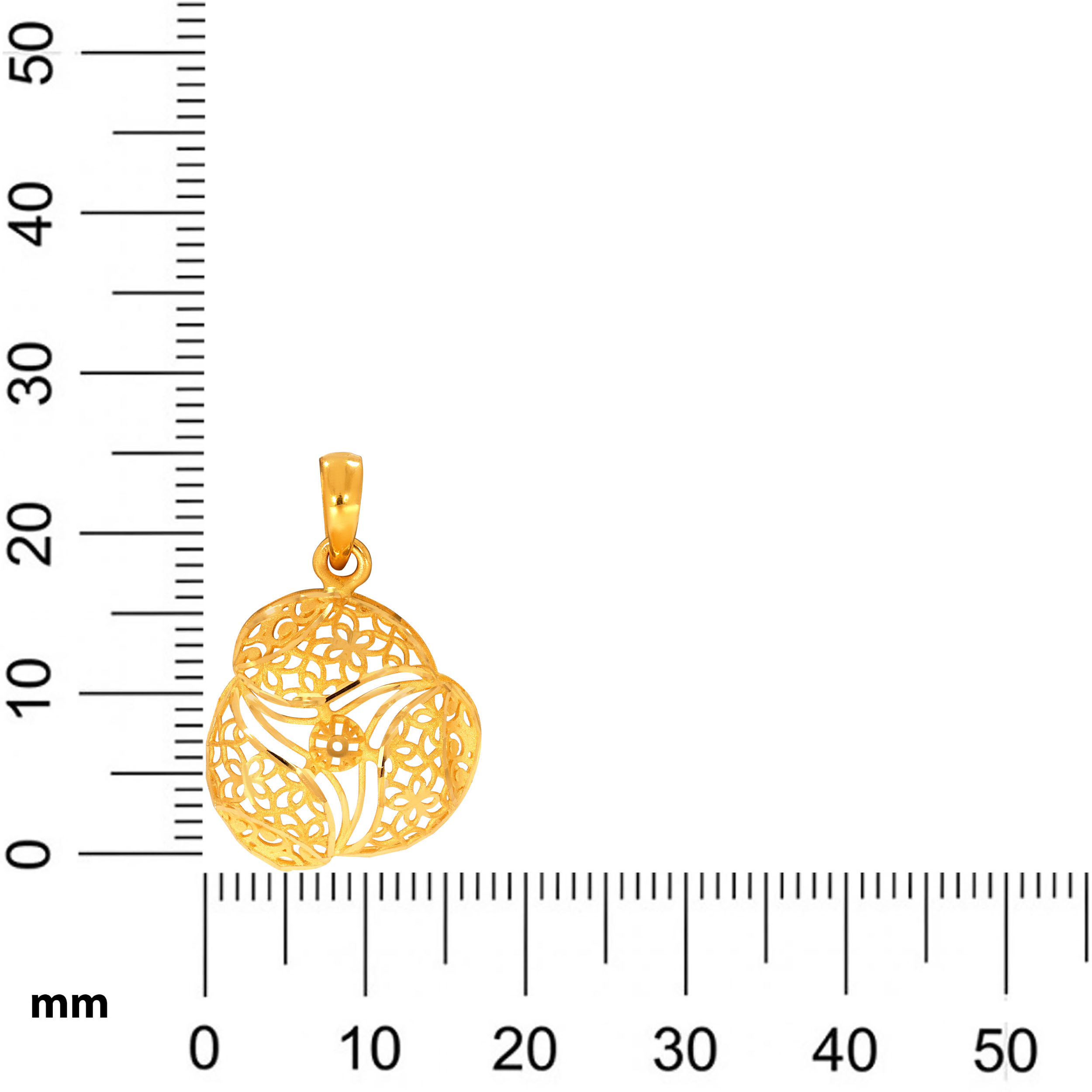 Windy Bloom Gold Pendant - Senco Gold and Diamonds