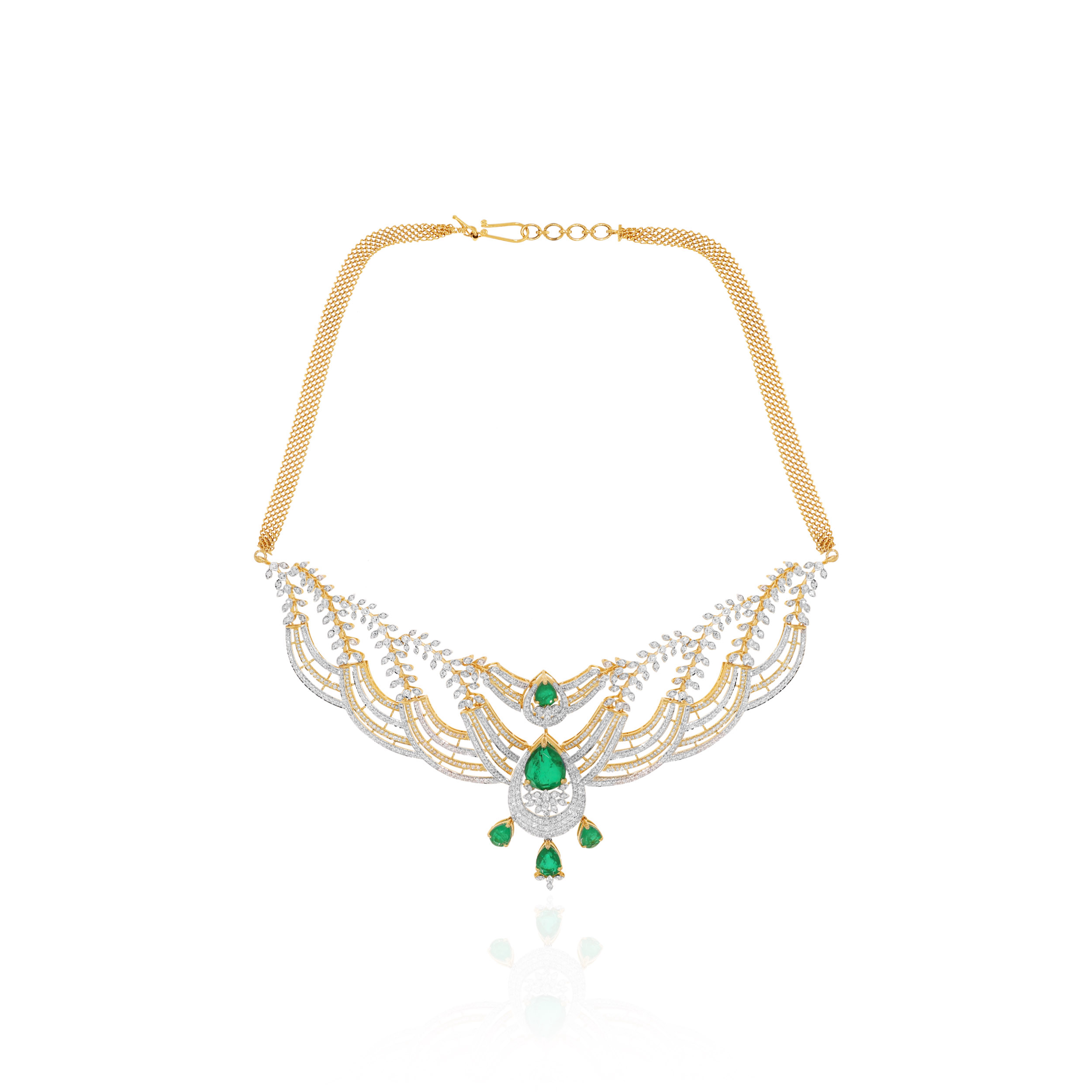 14K Yellow Gold Diamond Necklace-DGN-D000792501 - Senco Gold and Diamonds