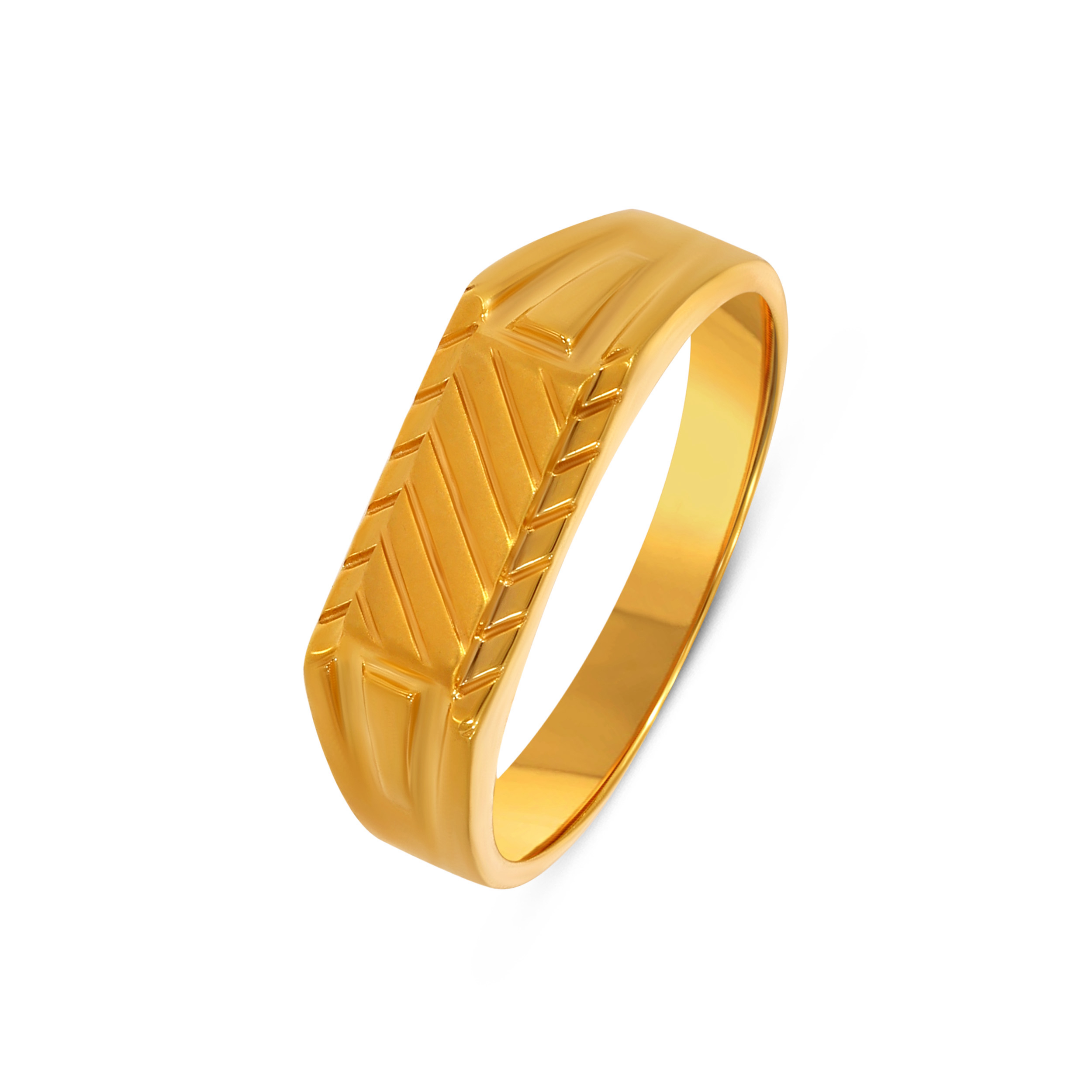 22K Yellow Gold Men's Ring  - GGR-D000552375 - Senco Gold and Diamonds