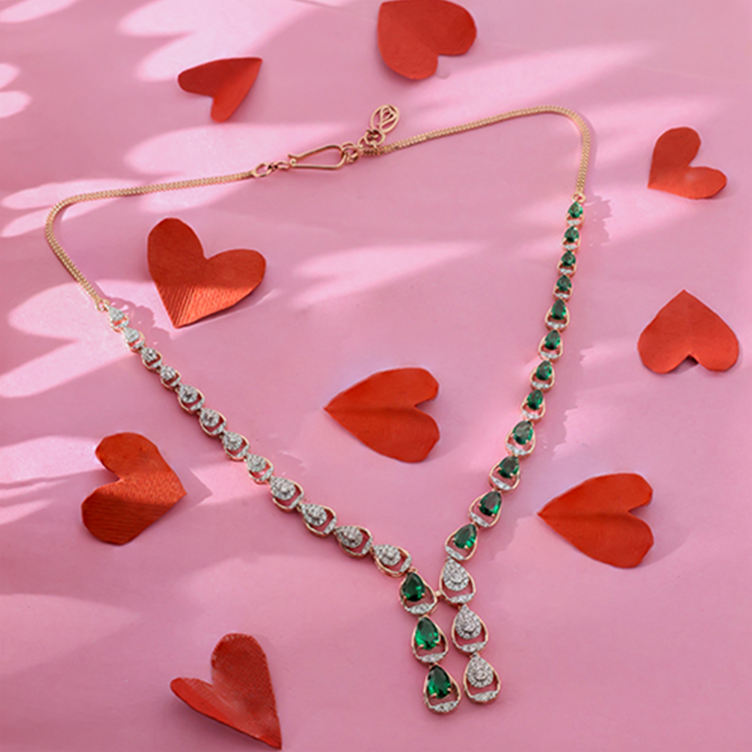 Sleek Duo Diamond Necklace - Senco Gold and Diamonds