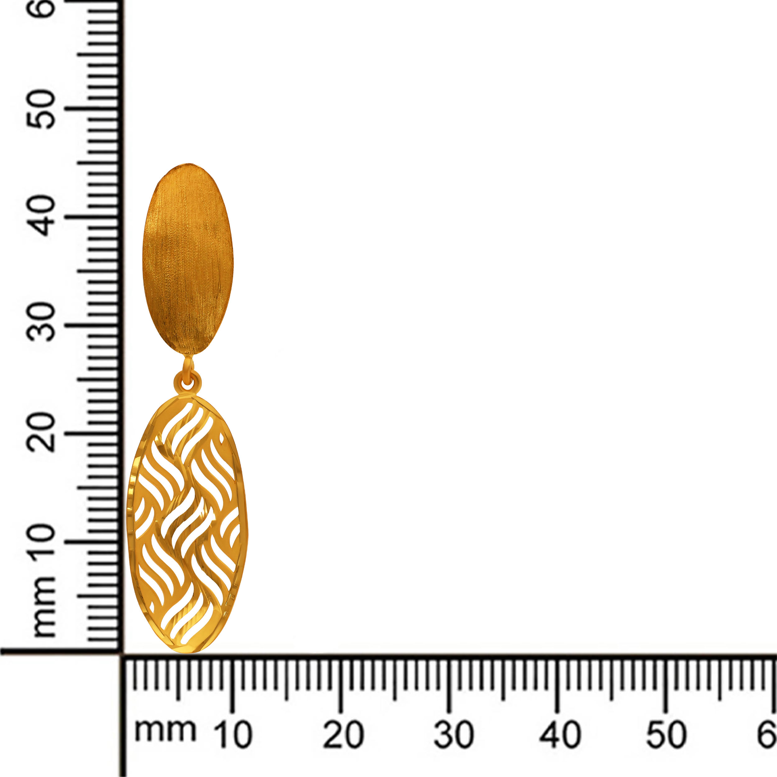 Radiant Flow Oval Gold Earrings - Senco Gold and Diamonds
