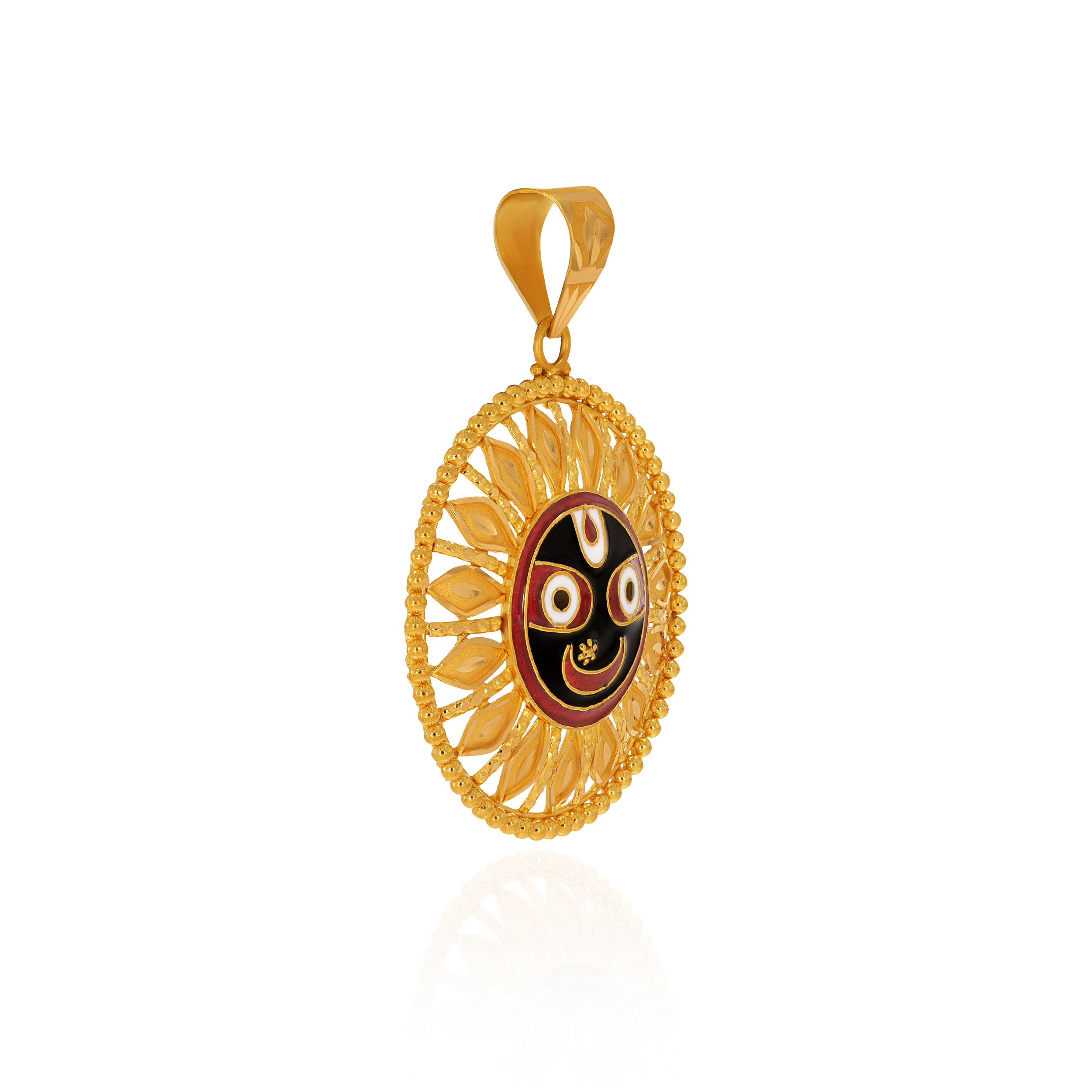 Spiritual Glow Jagannath Gold Pendant - Senco Gold and Diamonds